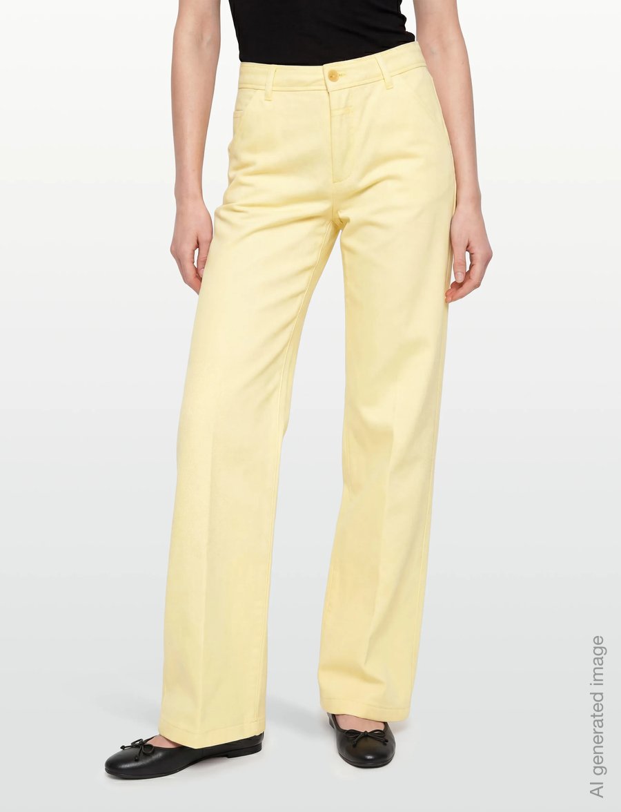 Closed - CHOLET PANTS YELLOW ORCHID - sirged püksid - yellow orchid - 3