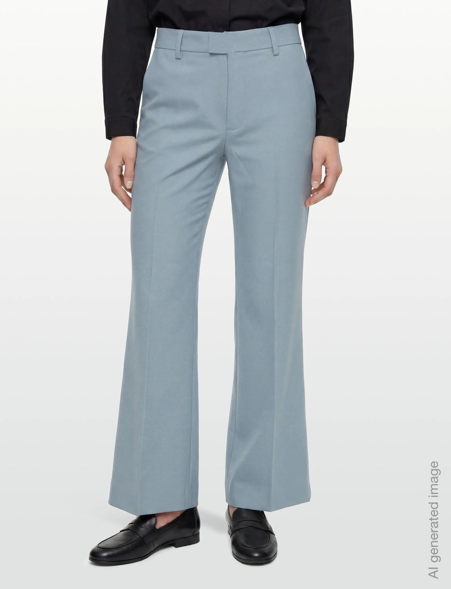 Closed - STYLE NAME WHARTON PANTS BLUE WATER - utsvängda byxor - blue water - 3