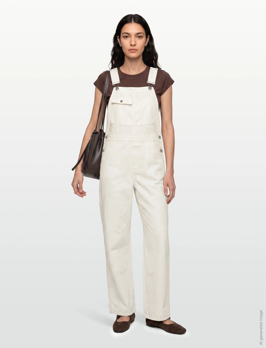 Closed - WOMEN DUNGAREE JEANS CREME - modetrends - creme - 0