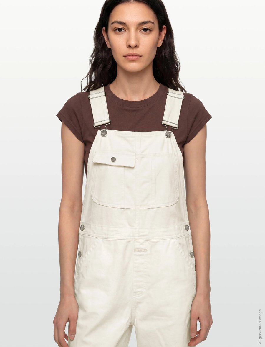 Closed - WOMEN DUNGAREE JEANS CREME - modetrends - creme - 3