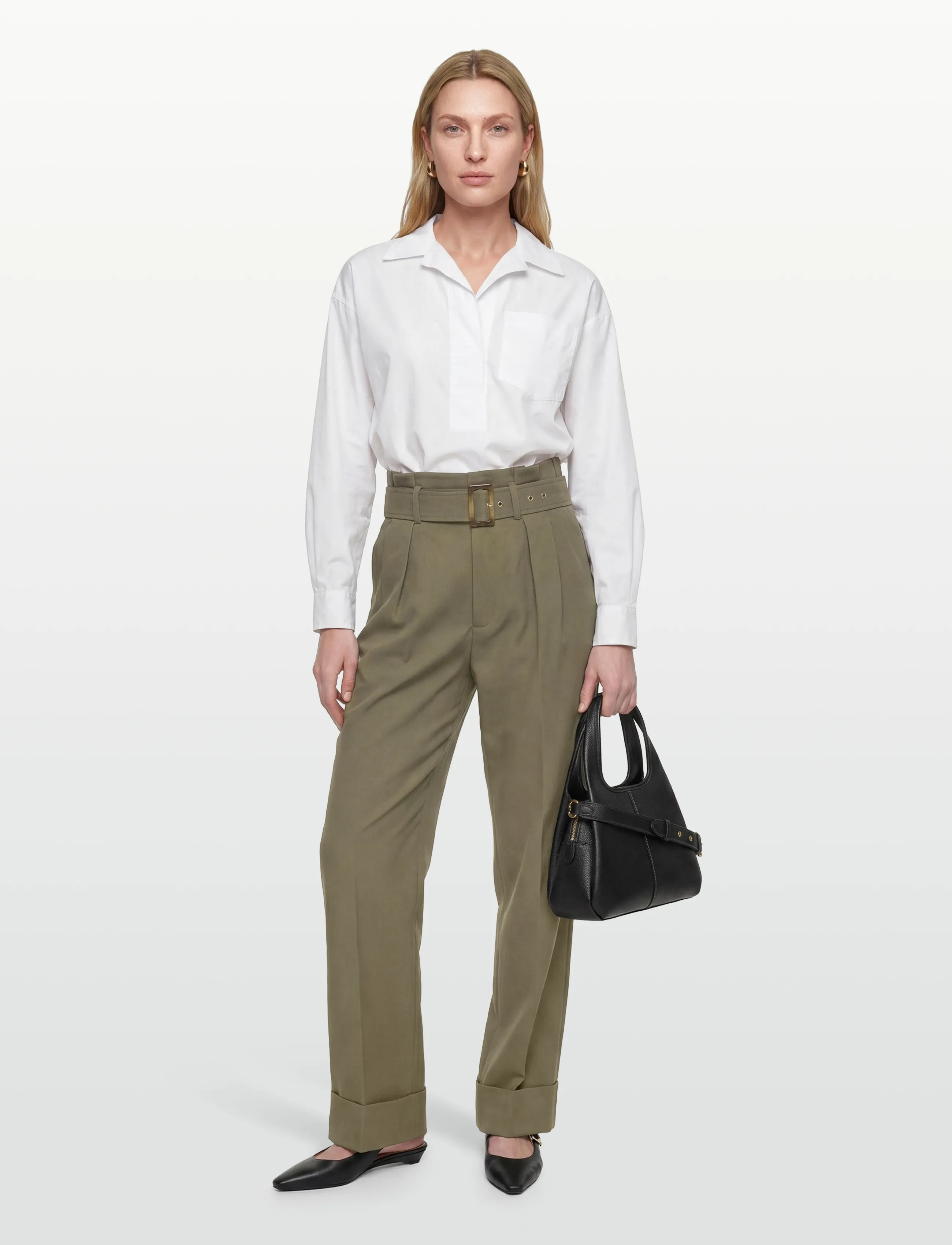 Closed Shannah Pants Pine Green, 23, Trousers, Khakigrün - Chinos, Frauen