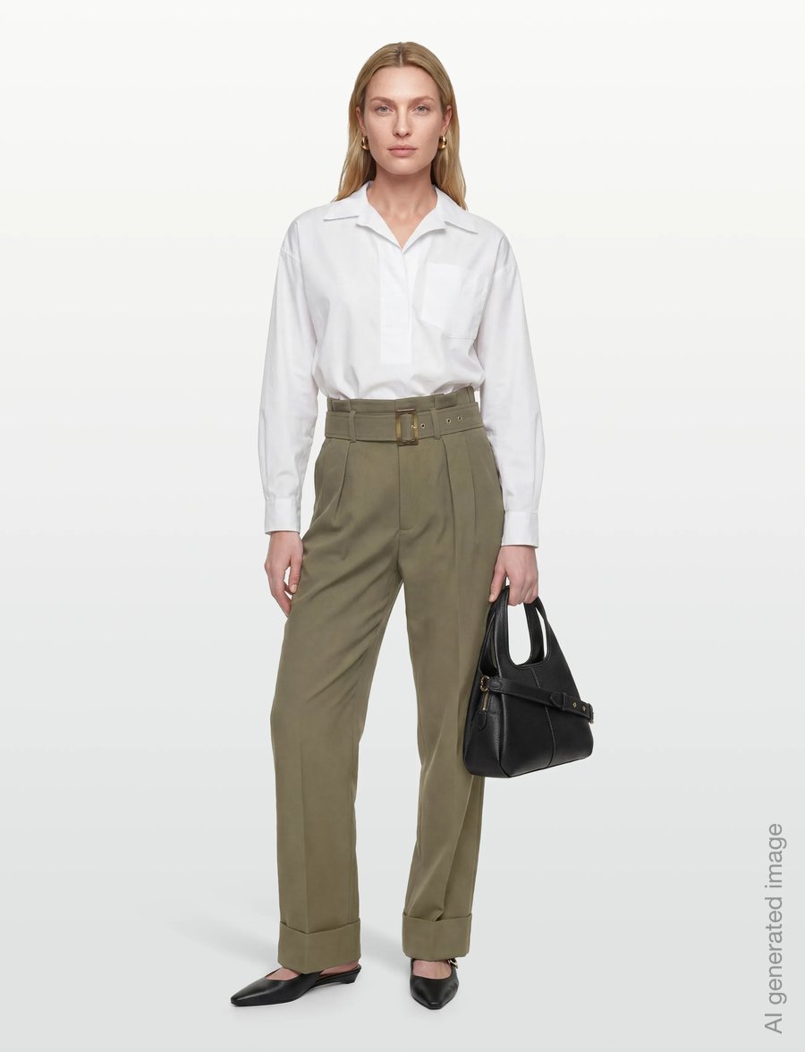 Closed - SHANNAH PANTS PINE GREEN - chinos - pine green - 0