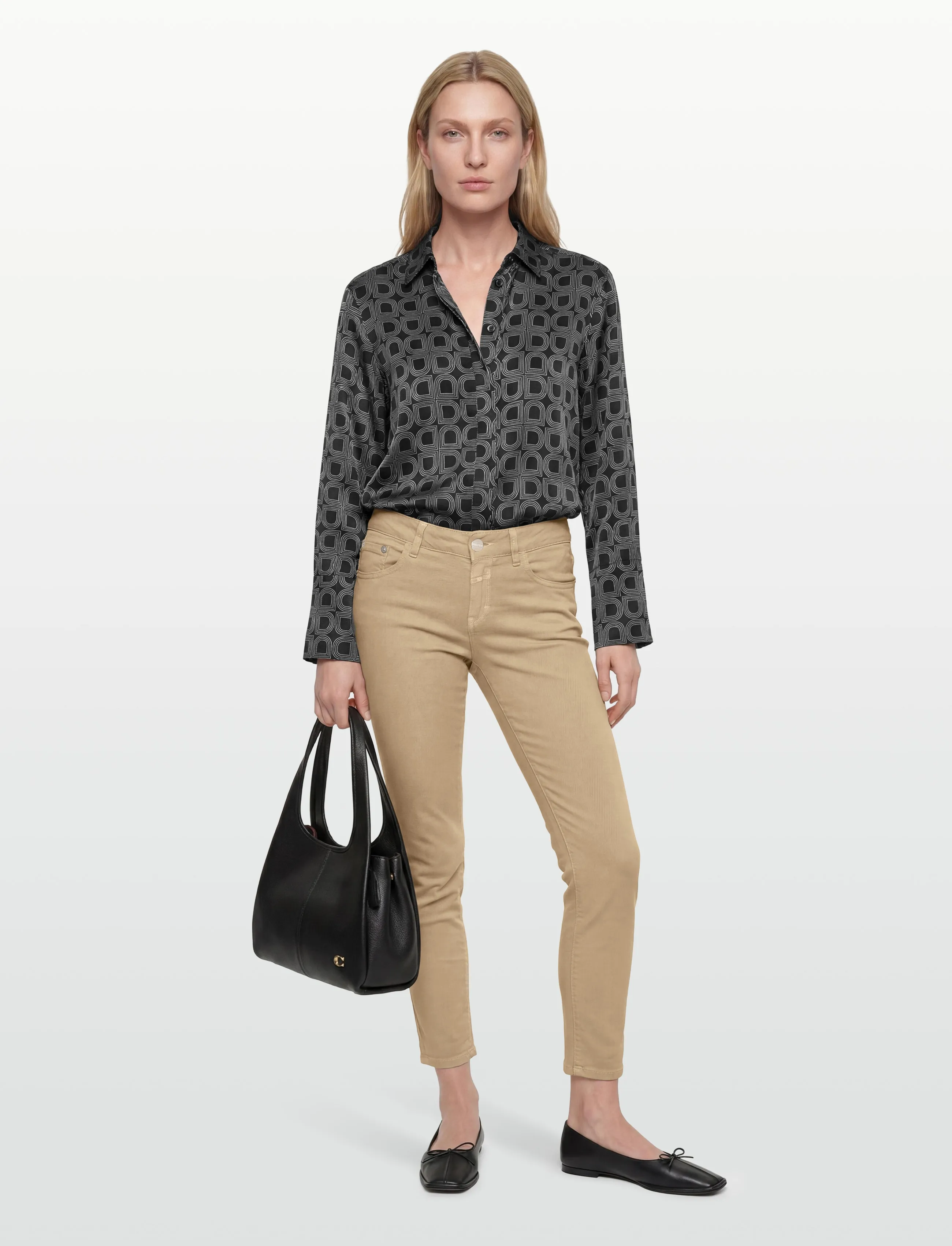 Closed Baker Pants Grey Veneer, Kvinder, Slim Fit Baker Bukser, Beige, Str: 29