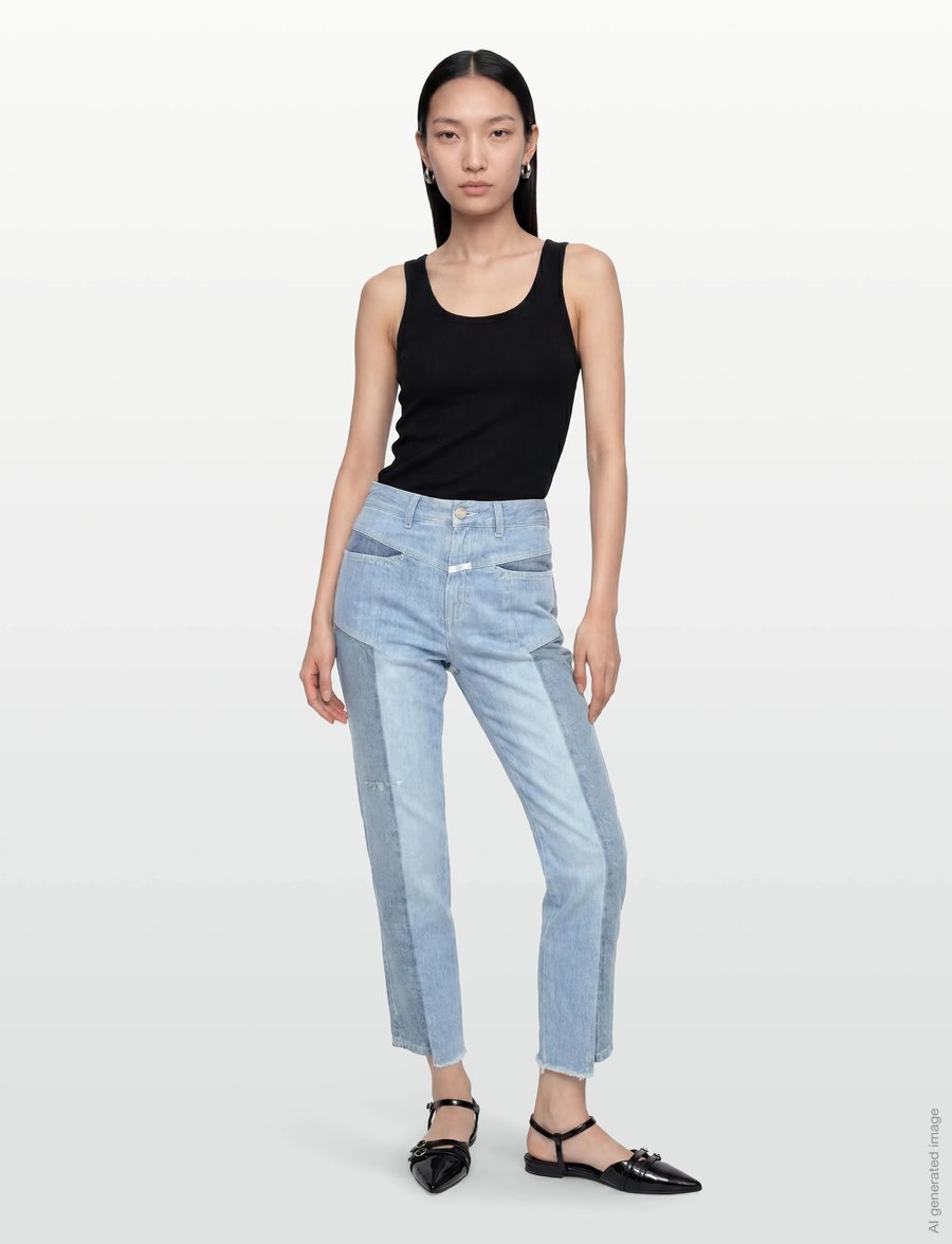 Closed - CLOSED WOMEN REAL-X JEANS MID BLUE - straight jeans - mid blue - 0