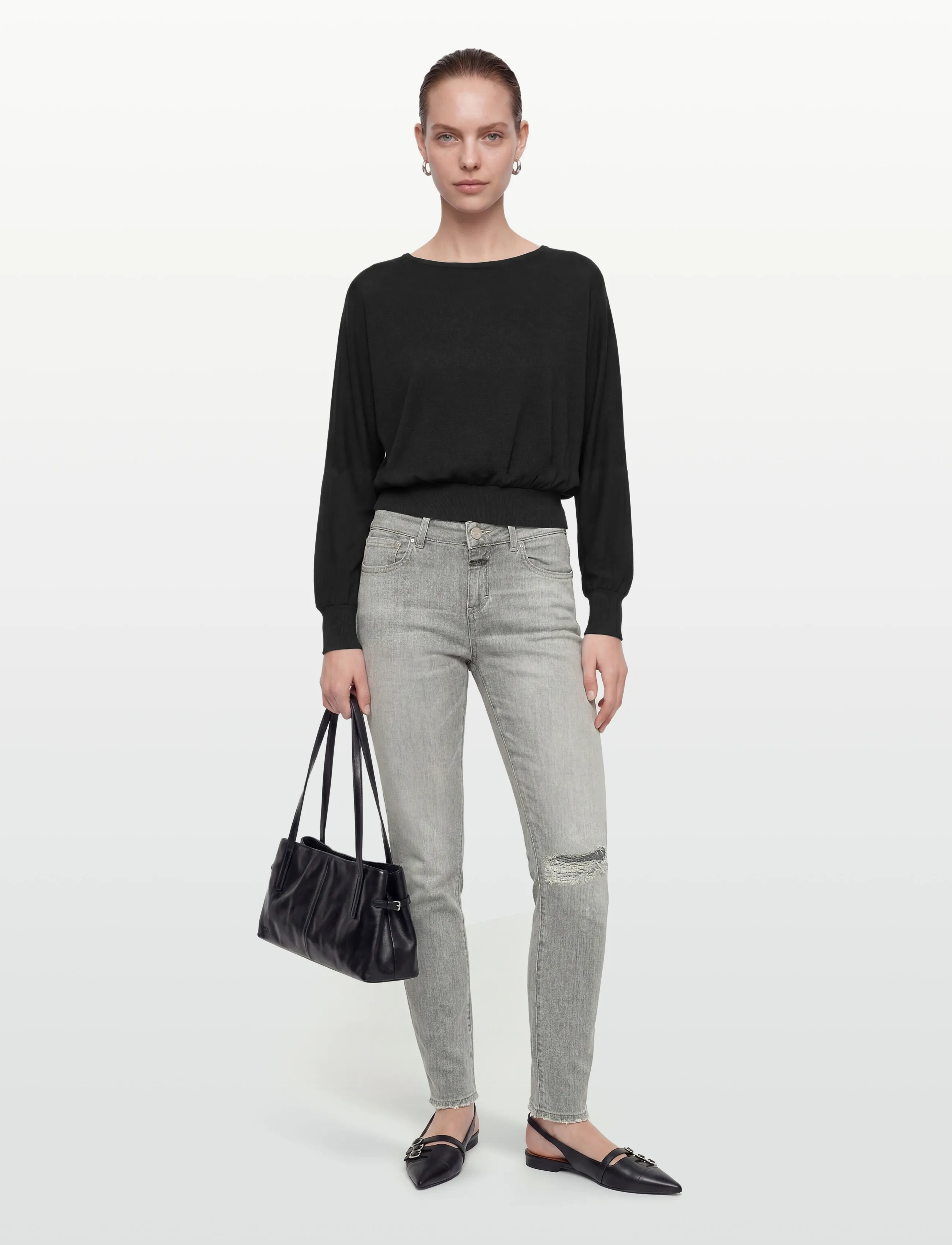 Closed Baker Long Jeans, 24, Grey, Jeans > Tapered Jeans, Dame