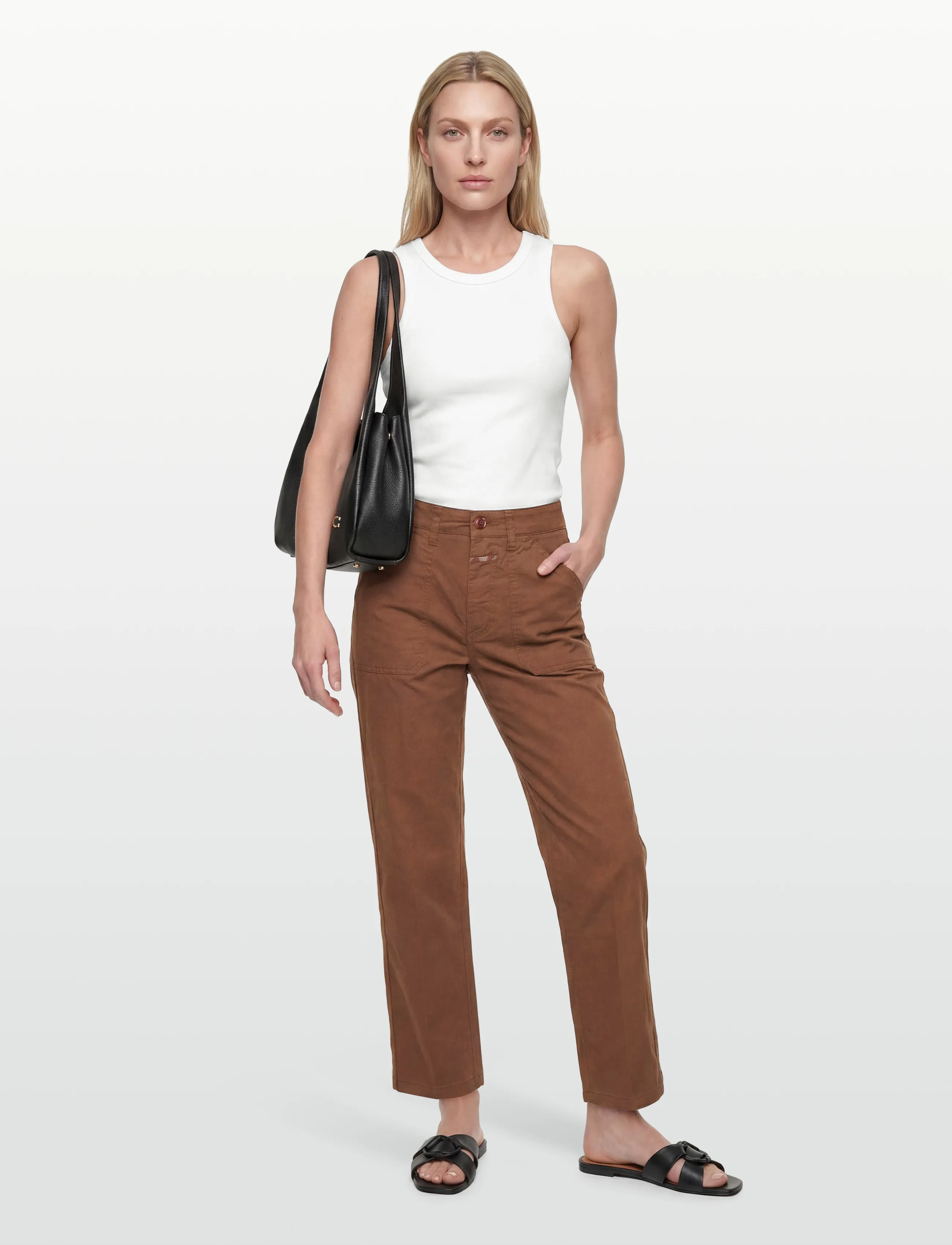 Closed WOMEN ABE PANTS BRAZIL NUT - Kleidung - BRAZIL NUT / brown