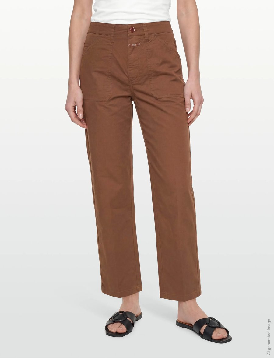 Closed - WOMEN ABE PANTS BRAZIL NUT - chinos - brazil nut - 3