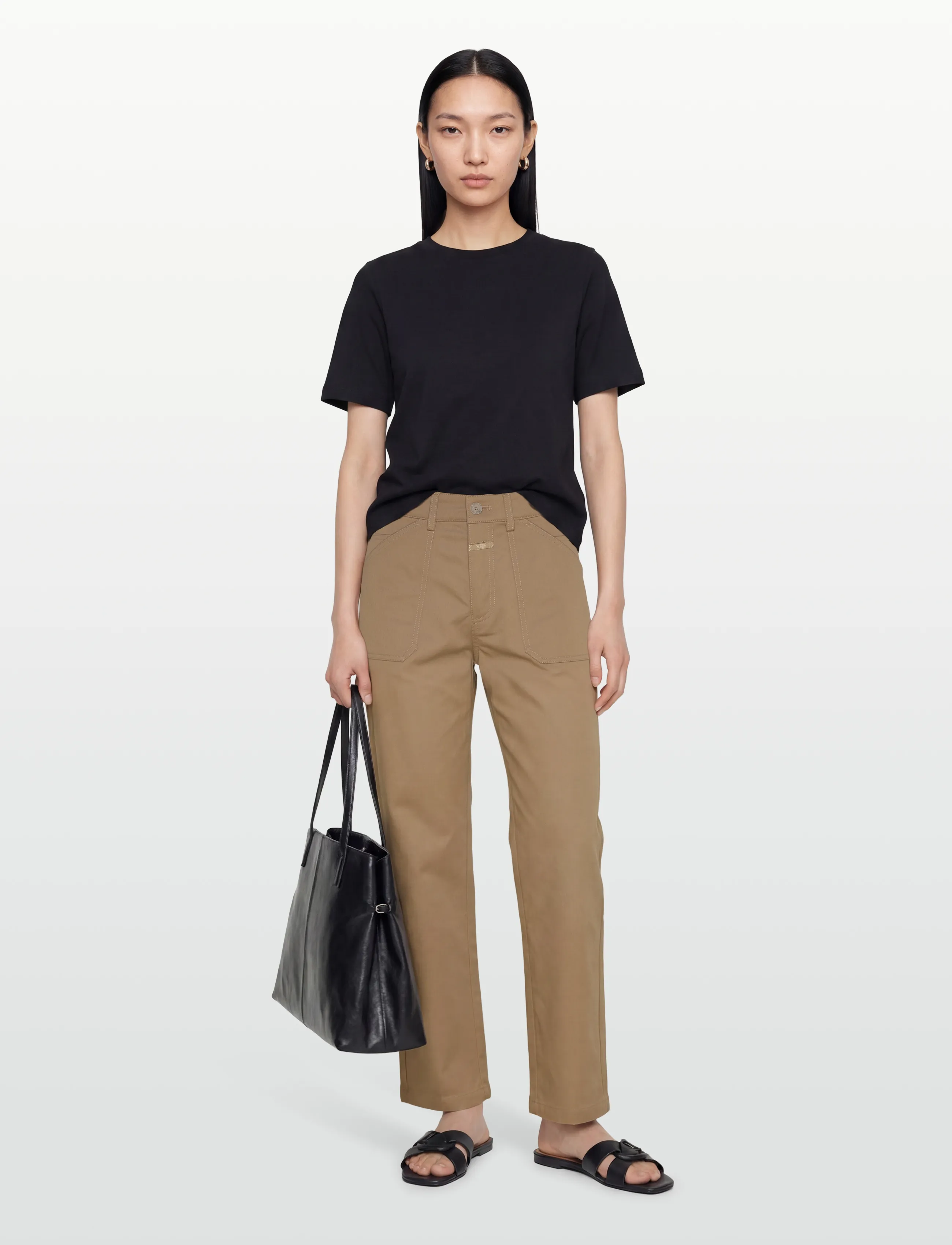 Closed Closed Women Abe Pants Burlywood, 24, Brown, Bukser > Chinos, Dame