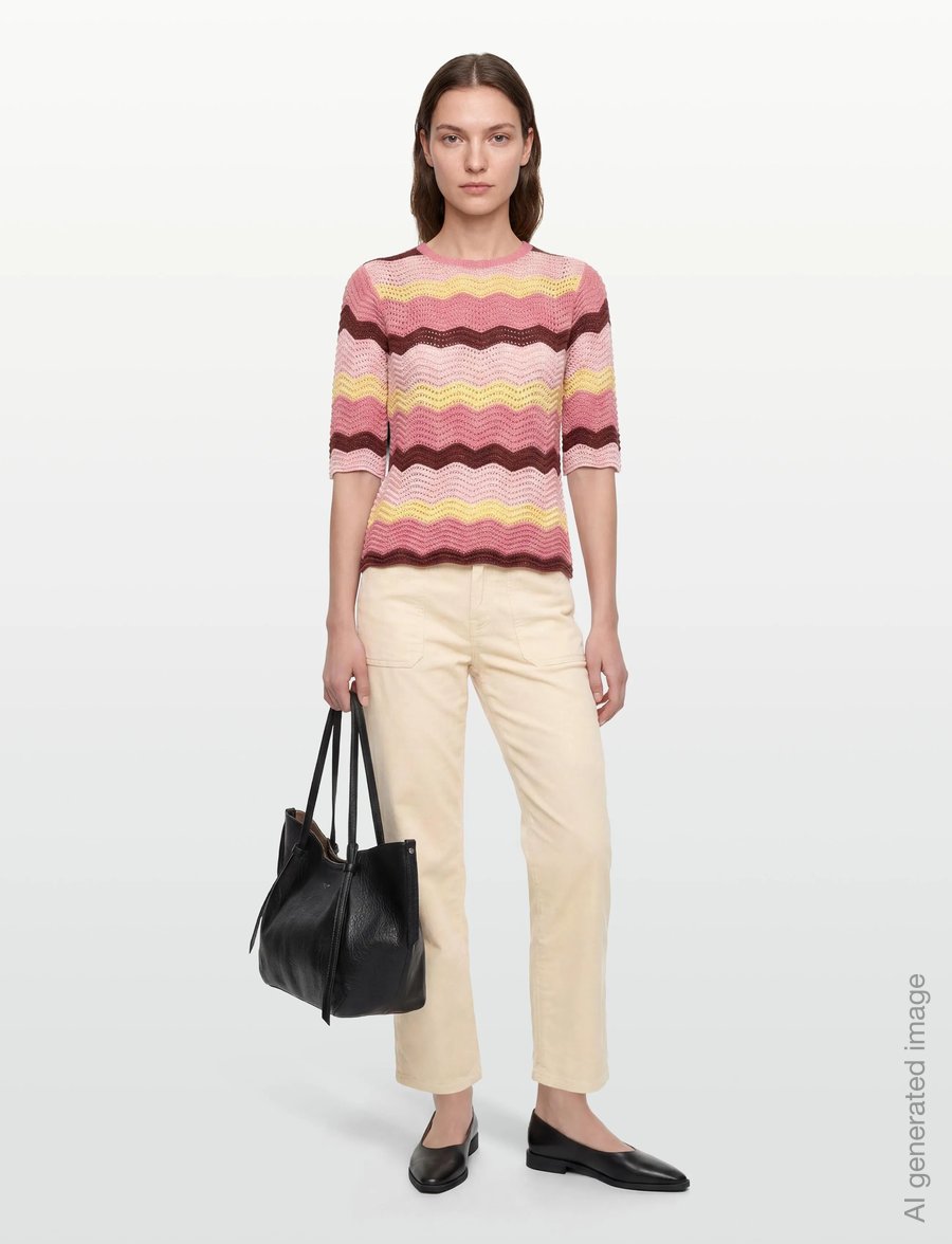 Closed - WOMEN ABE PANTS NUDE - poolpikad püksid - nude - 0