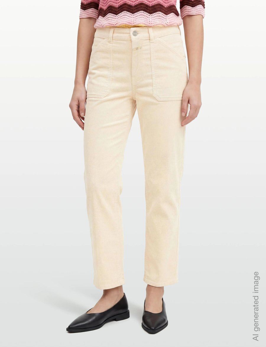 Closed - WOMEN ABE PANTS NUDE - poolpikad püksid - nude - 3