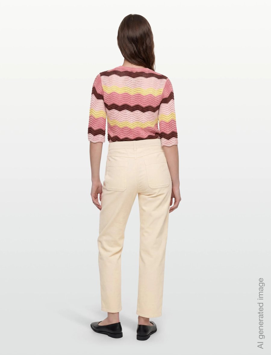 Closed - WOMEN ABE PANTS NUDE - poolpikad püksid - nude - 4