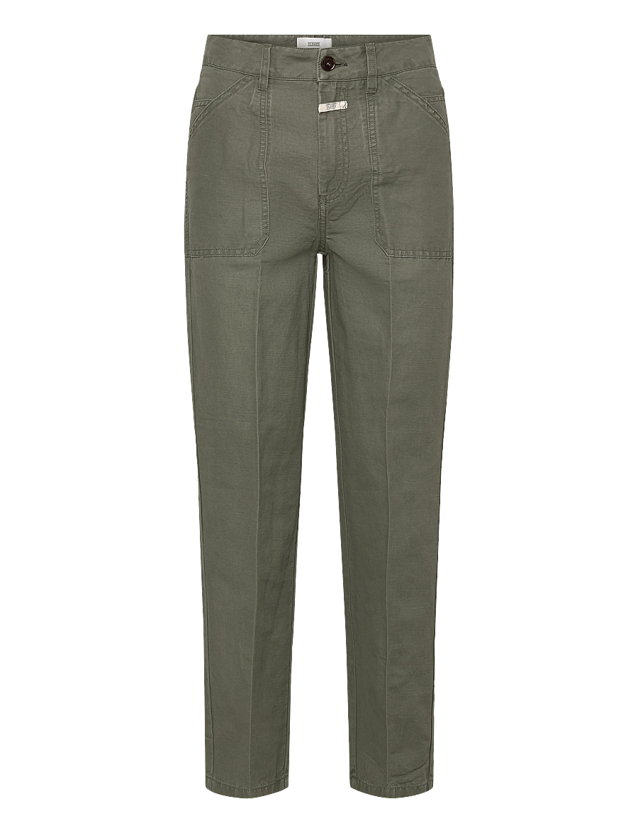 Closed - CLOSED WOMEN ABE PANTS OLIVE GREEN - chino-püksid - olive green - 1