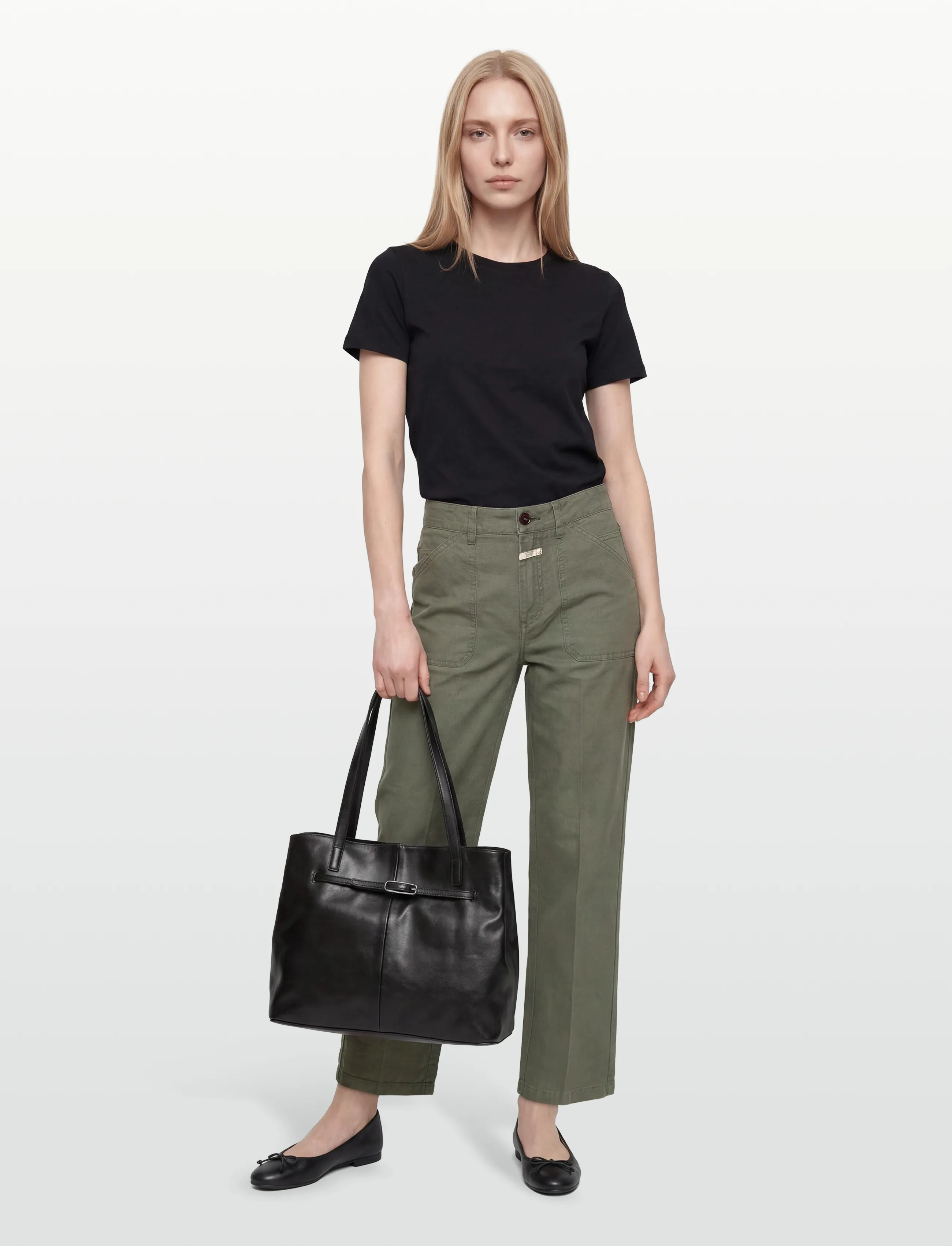 Closed CLOSED WOMEN ABE PANTS OLIVE GREEN - Kleidung - OLIVE GREEN / khaki/green