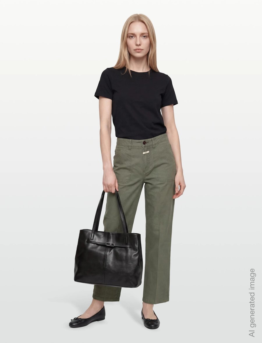 Closed - CLOSED WOMEN ABE PANTS OLIVE GREEN - chino-püksid - olive green - 0