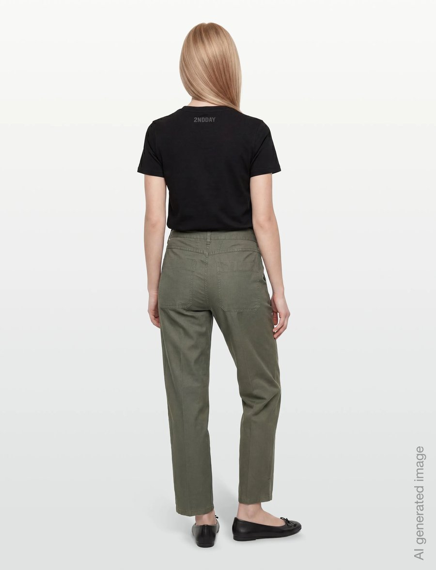 Closed - CLOSED WOMEN ABE PANTS OLIVE GREEN - chino-püksid - olive green - 4