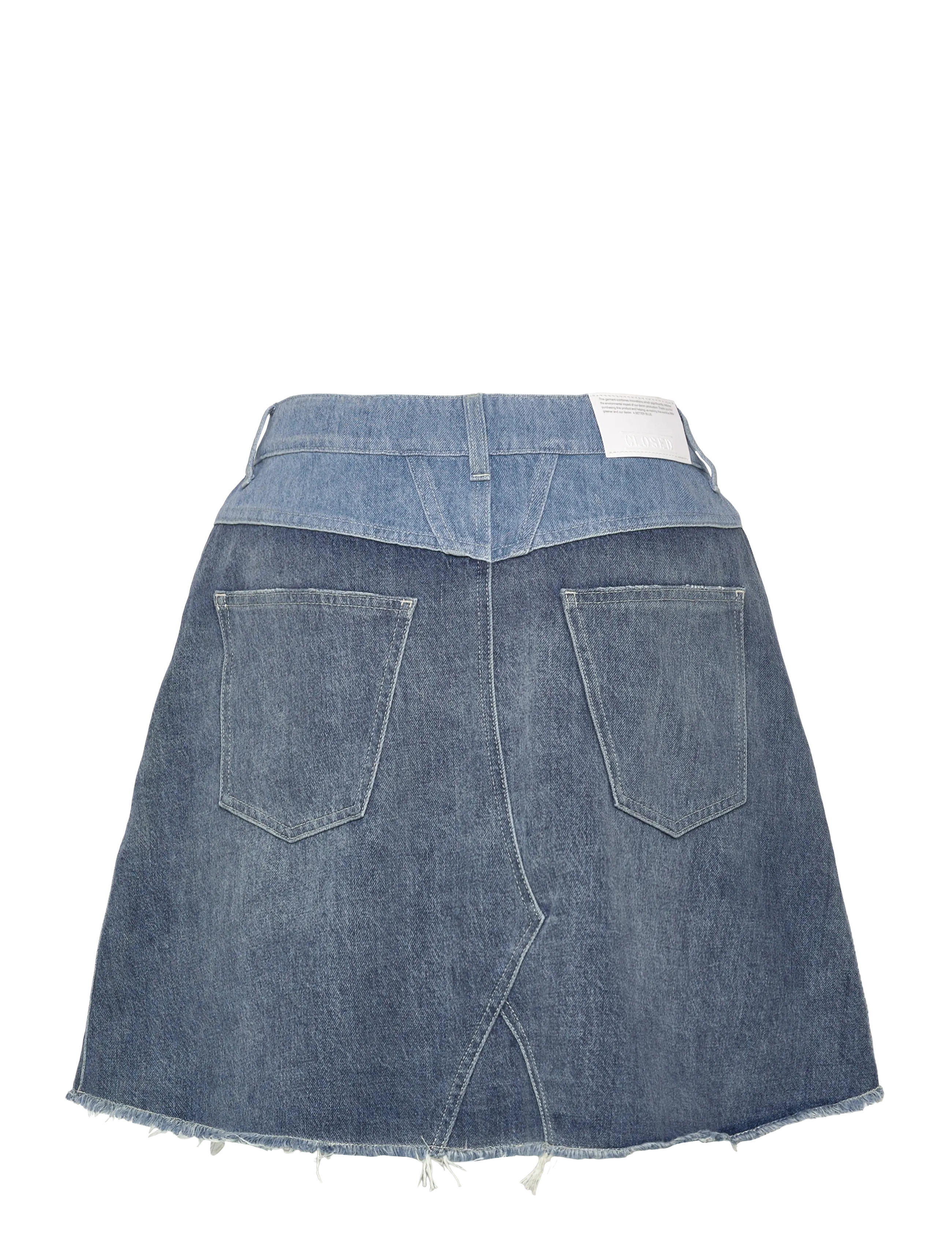 Closed - WOMEN DENIM PATCHWORK SKIRT MID BLUE - teksaseelikud - mid blue - 2