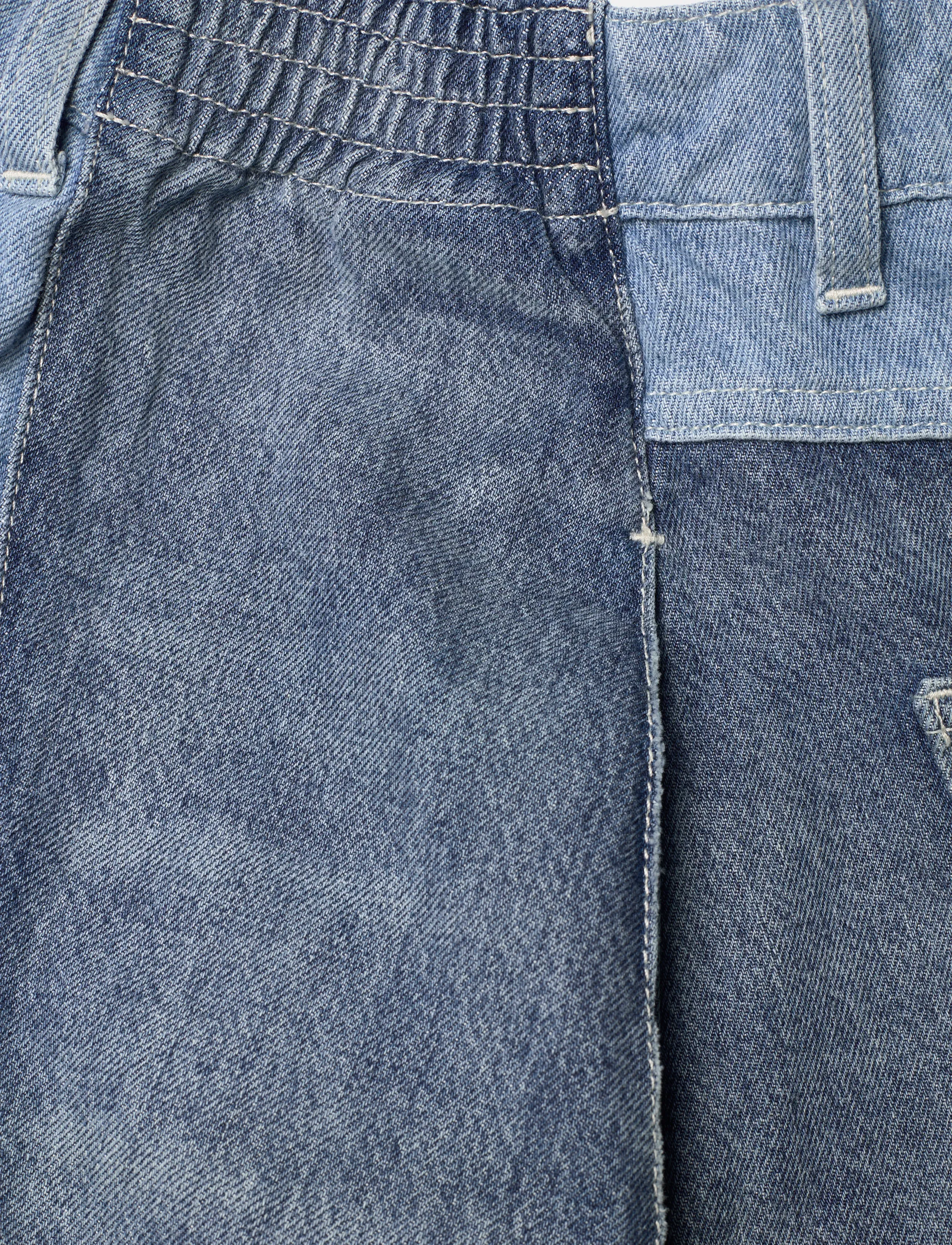 Closed - WOMEN DENIM PATCHWORK SKIRT MID BLUE - teksaseelikud - mid blue - 5