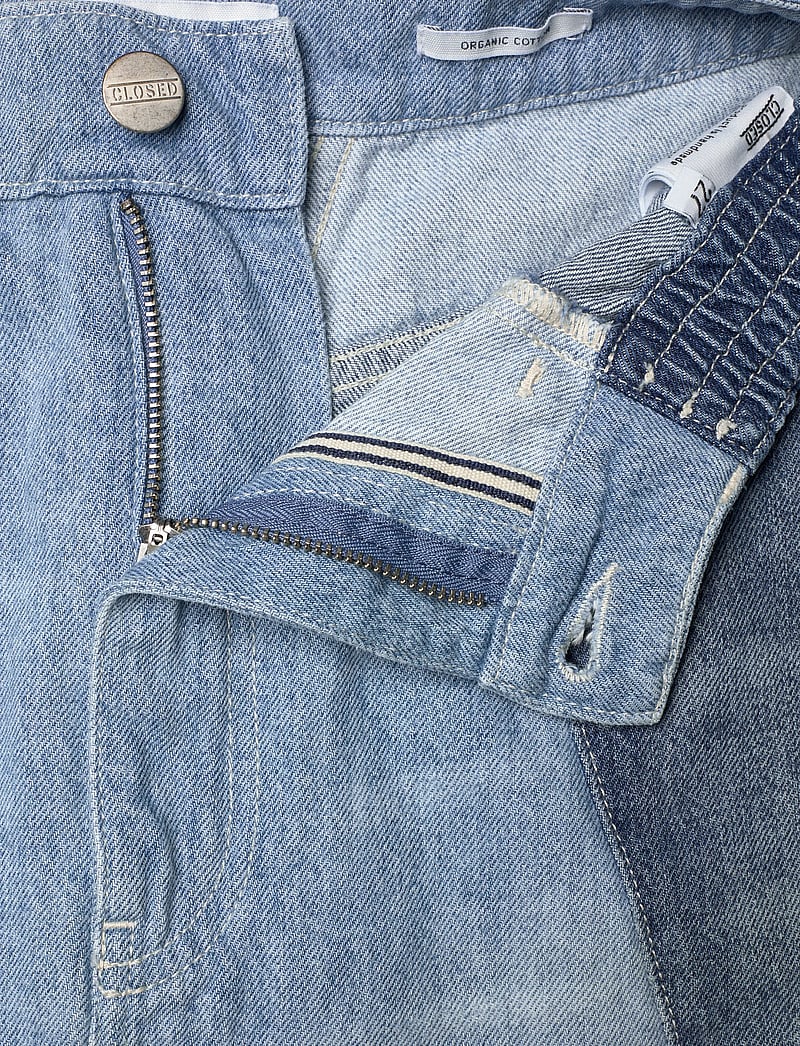 Closed - WOMEN DENIM PATCHWORK SKIRT MID BLUE - denim skirts - mid blue - 3