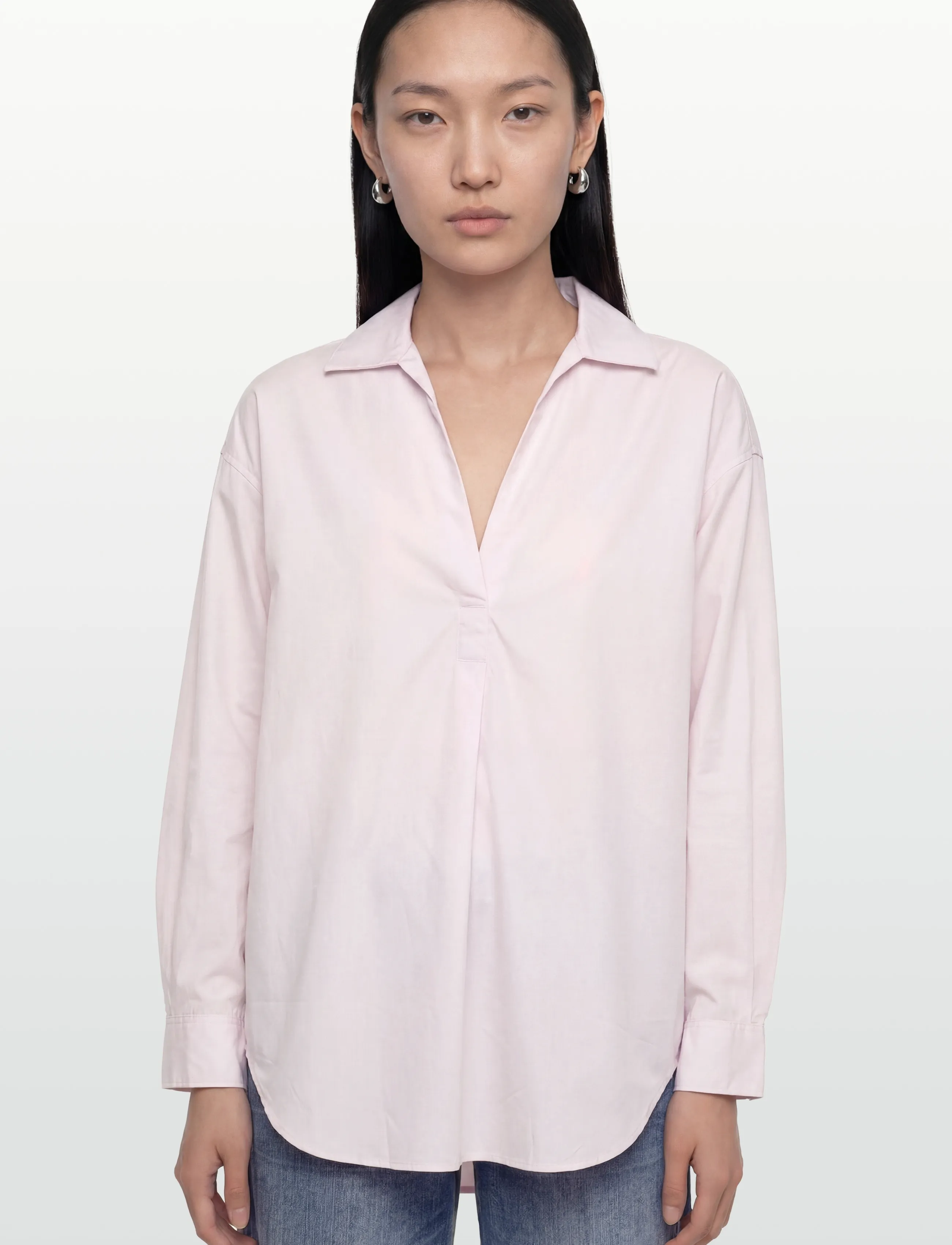 Closed - CLOSED WOMEN OVERSIZE SHIRT SHIRTS & BLOUSES LIGHT ORCHID - langärmelige blusen - light orchid - 3