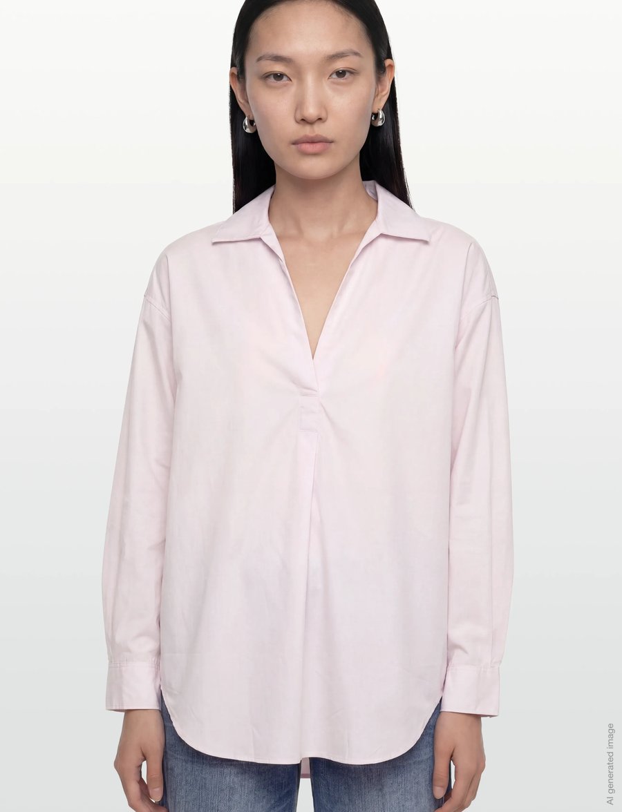 Closed - CLOSED WOMEN OVERSIZE SHIRT SHIRTS & BLOUSES LIGHT ORCHID - langärmelige blusen - light orchid - 3