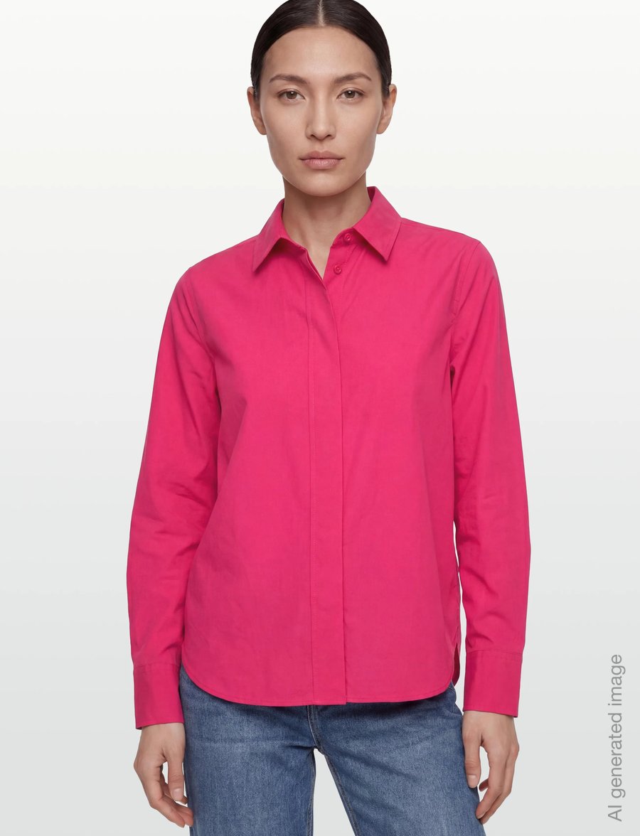 Closed - WOMEN CLASSIC SHIRT RASPERRY PINK - denimskjorter - rasperry pink - 3