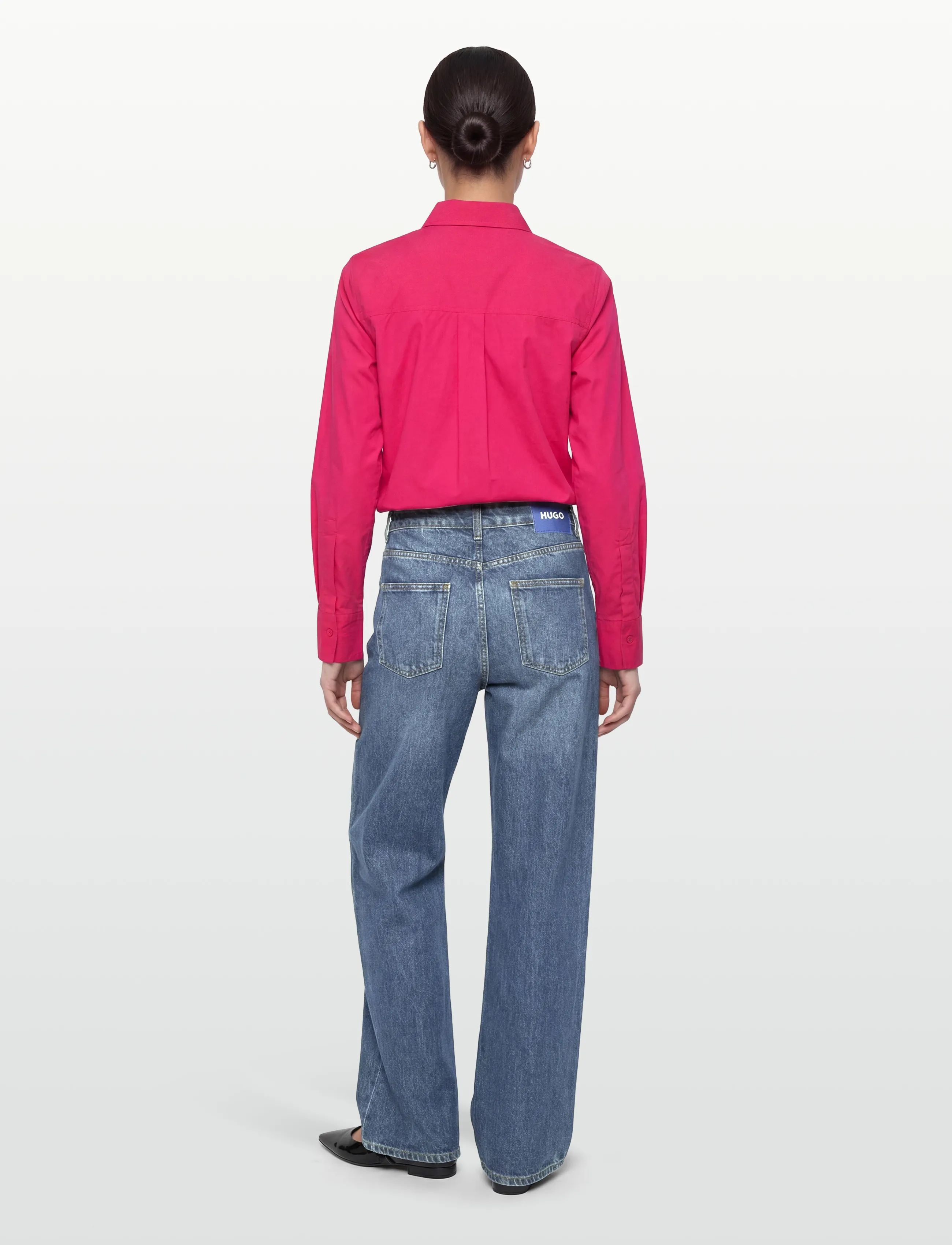 Closed - WOMEN CLASSIC SHIRT RASPERRY PINK - denimskjorter - rasperry pink - 4