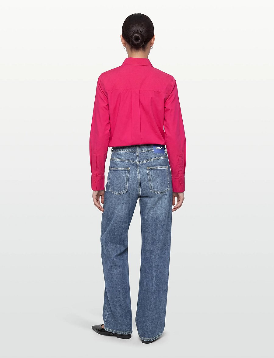 Closed - WOMEN CLASSIC SHIRT RASPERRY PINK - denimskjorter - rasperry pink - 4