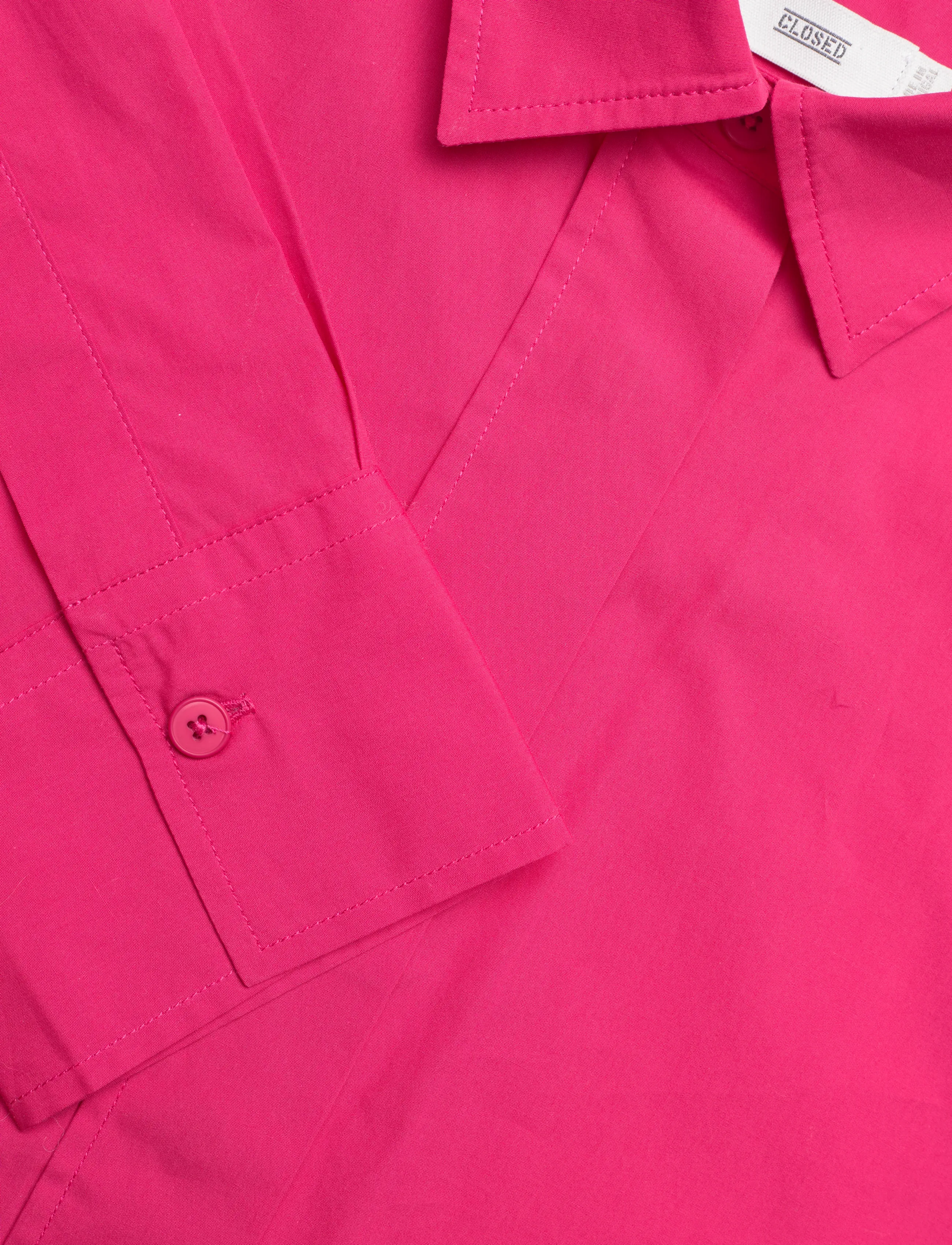 Closed - WOMEN CLASSIC SHIRT RASPERRY PINK - denimskjorter - rasperry pink - 5