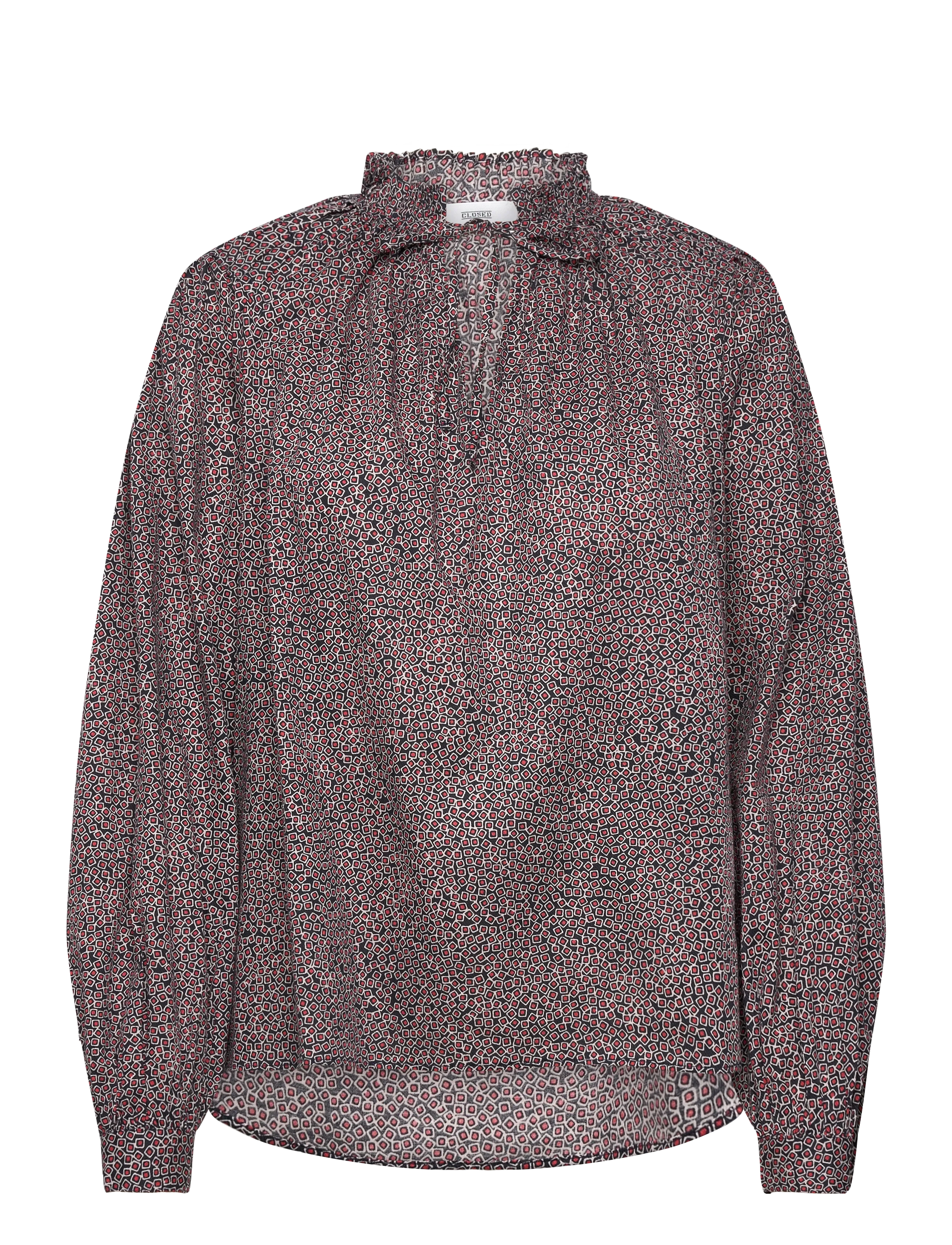 CLOSED Closed Scarlett Blusen Amaranth Rot Patterned - L - Damen