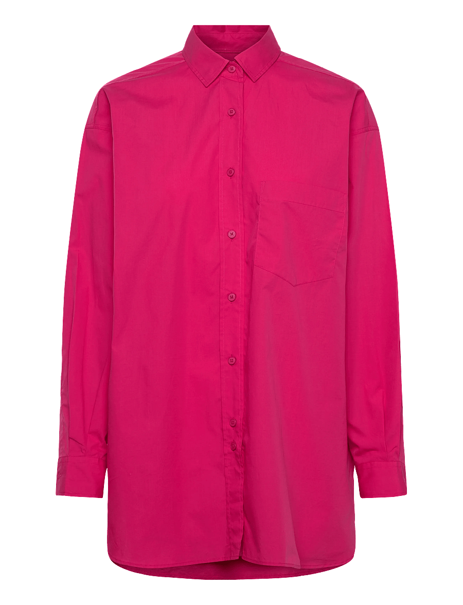 Closed - CLOSED WOMEN BASIC SHIRT RASPERRY PINK - pitkähihaiset paidat - rasperry pink - 1