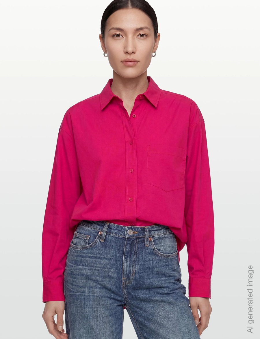 Closed - CLOSED WOMEN BASIC SHIRT RASPERRY PINK - pitkähihaiset paidat - rasperry pink - 3
