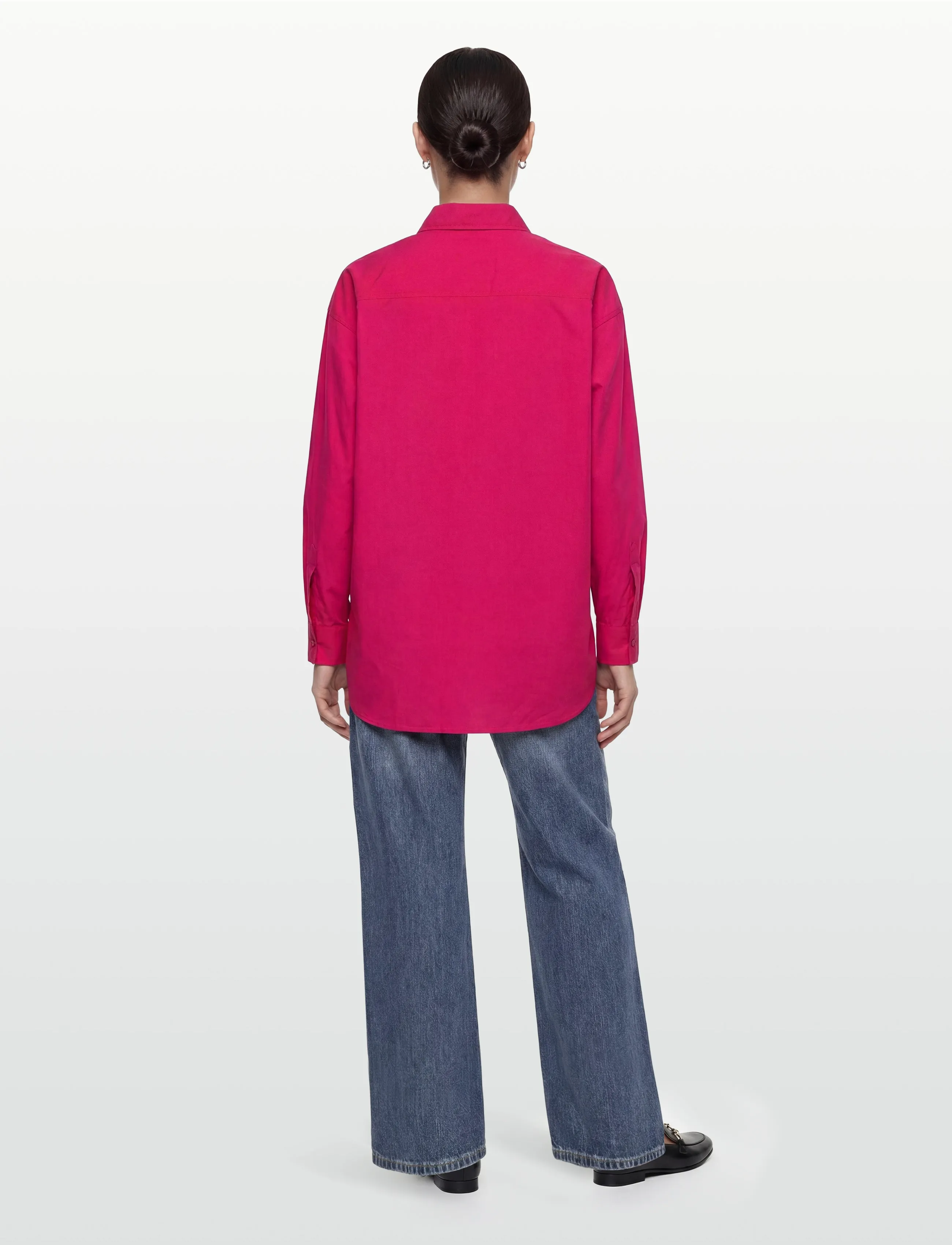 Closed - CLOSED WOMEN BASIC SHIRT RASPERRY PINK - jeansskjortor - rasperry pink - 4