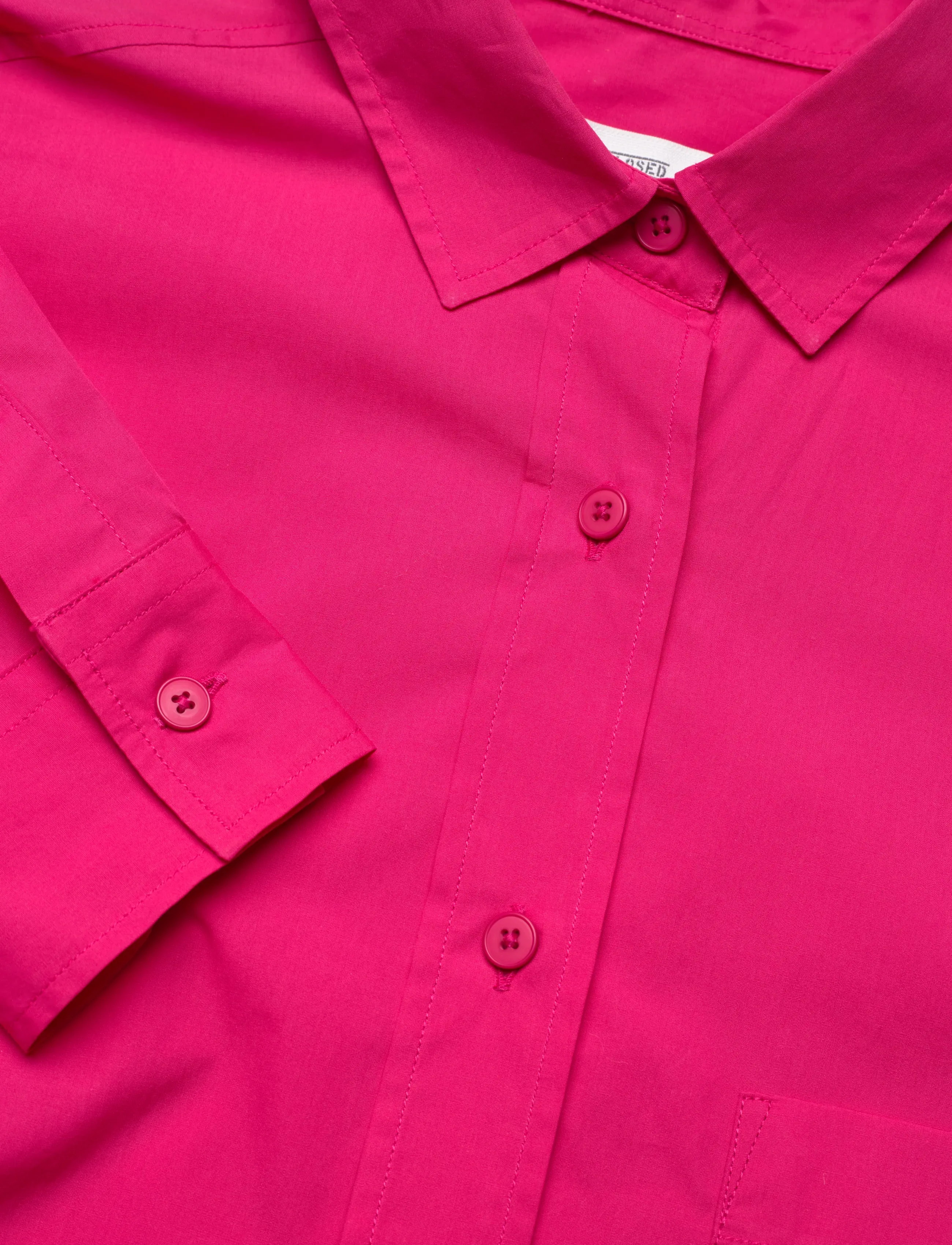 Closed - CLOSED WOMEN BASIC SHIRT RASPERRY PINK - jeansskjortor - rasperry pink - 5