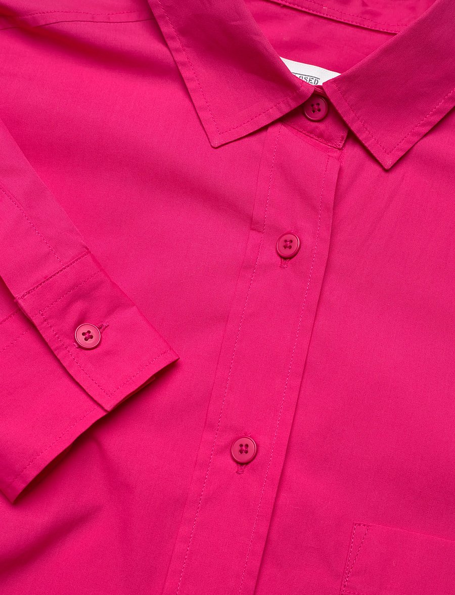 Closed - CLOSED WOMEN BASIC SHIRT RASPERRY PINK - pitkähihaiset paidat - rasperry pink - 5