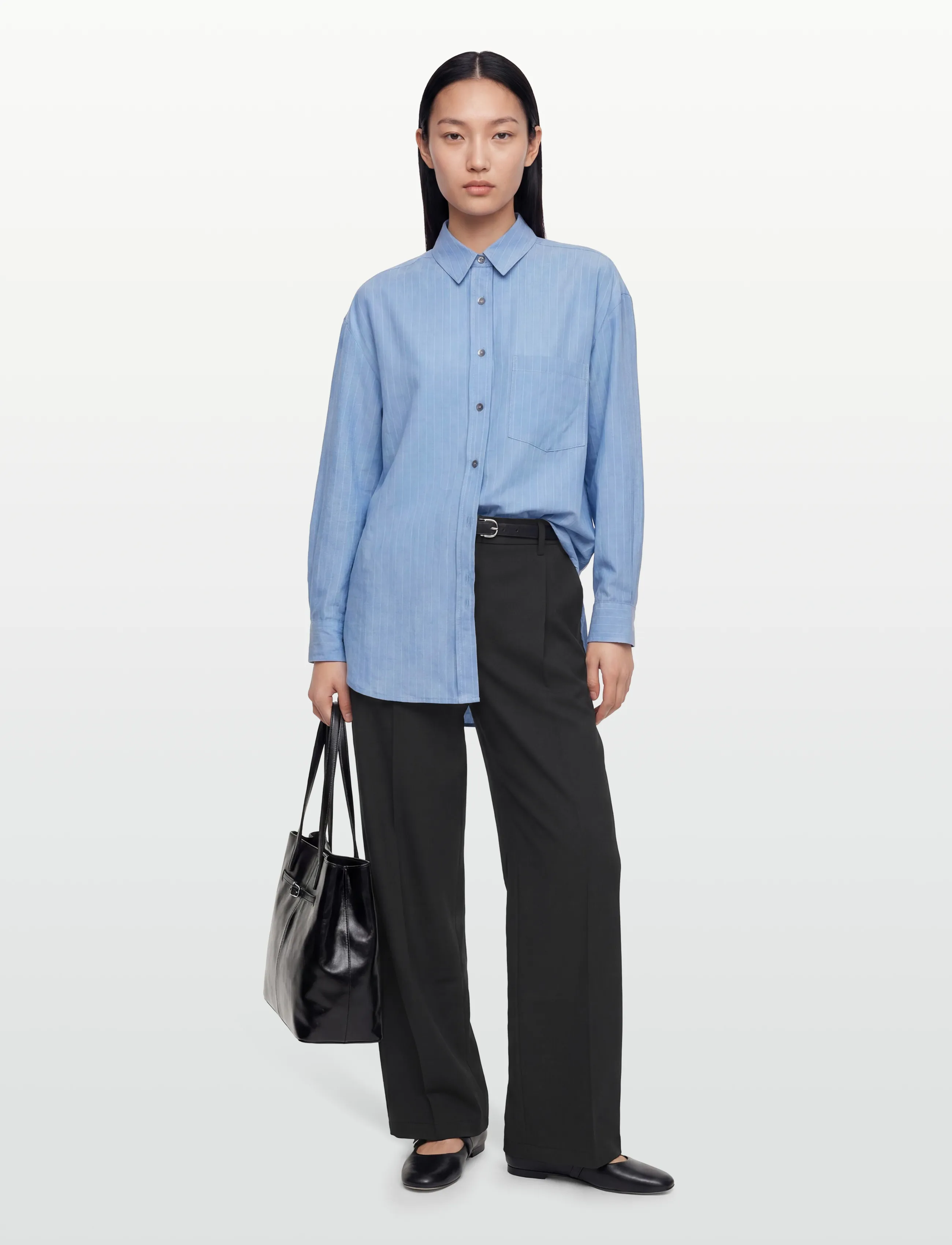 Closed Basic Shirt Blue Morning Sky, S, Shirts, Blau - Long-sleeved, Frauen