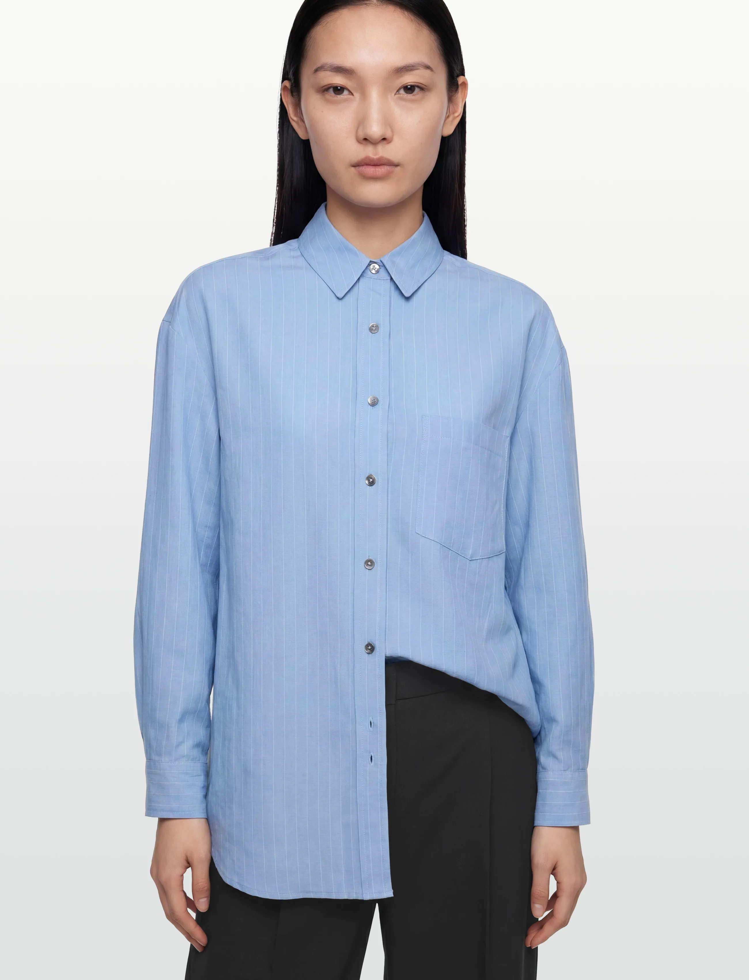 Closed - BASIC SHIRT BLUE MORNING SKY - teksasärgid - blue morning sky - 3