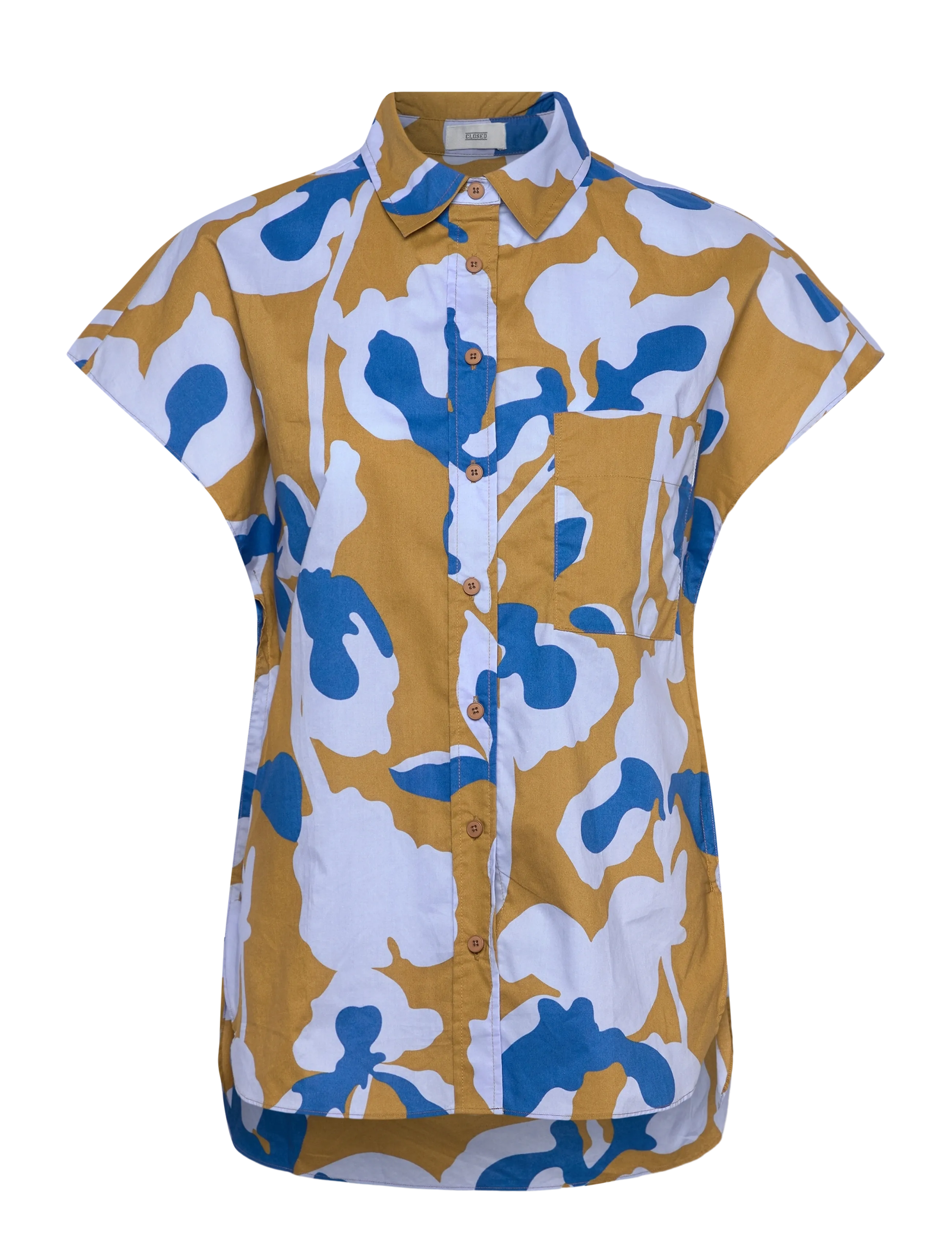 CLOSED Kurz Sleeve Hemden & Blusen Oceanic Blau Patterned - S - Damen