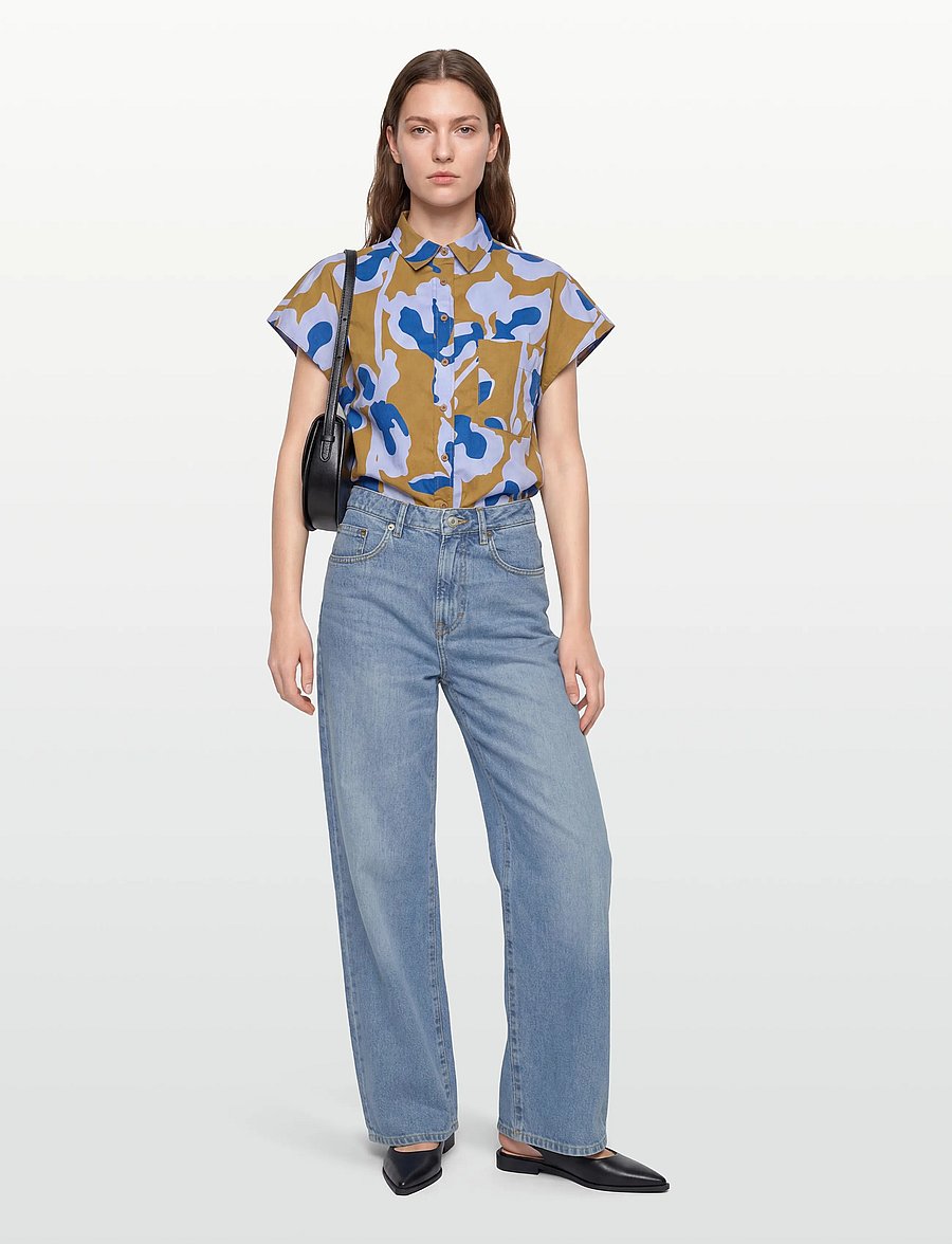 Closed - SHORT SLEEVE SHIRTS & BLOUSES OCEANIC BLUE - teksasärgid - oceanic blue - 0