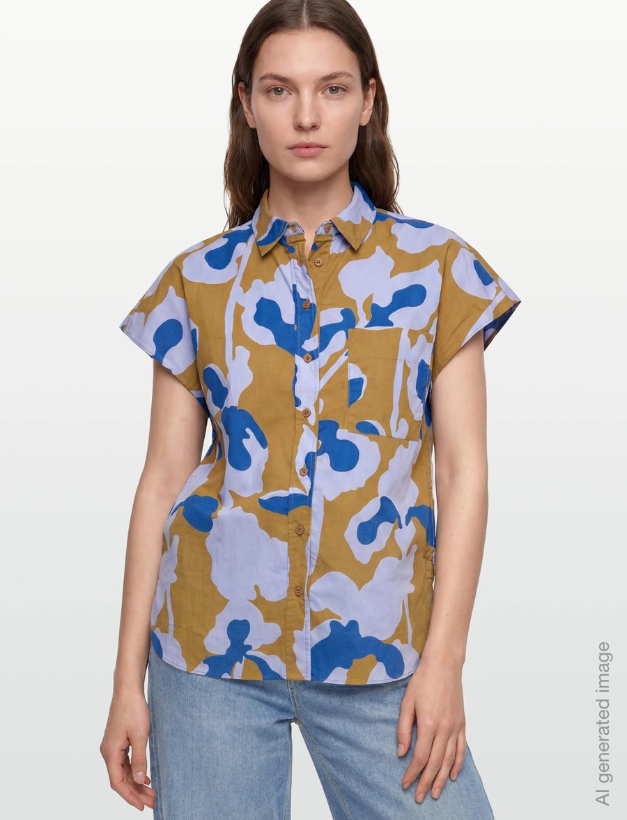 Closed - SHORT SLEEVE SHIRTS & BLOUSES OCEANIC BLUE - teksasärgid - oceanic blue - 3