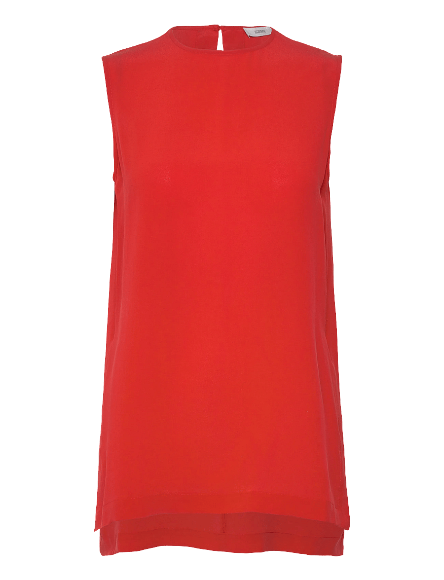 Closed - SLIT TOP SHIRTS & BLOUSES FIERY RED - varrukateta pluusid - fiery red - 1