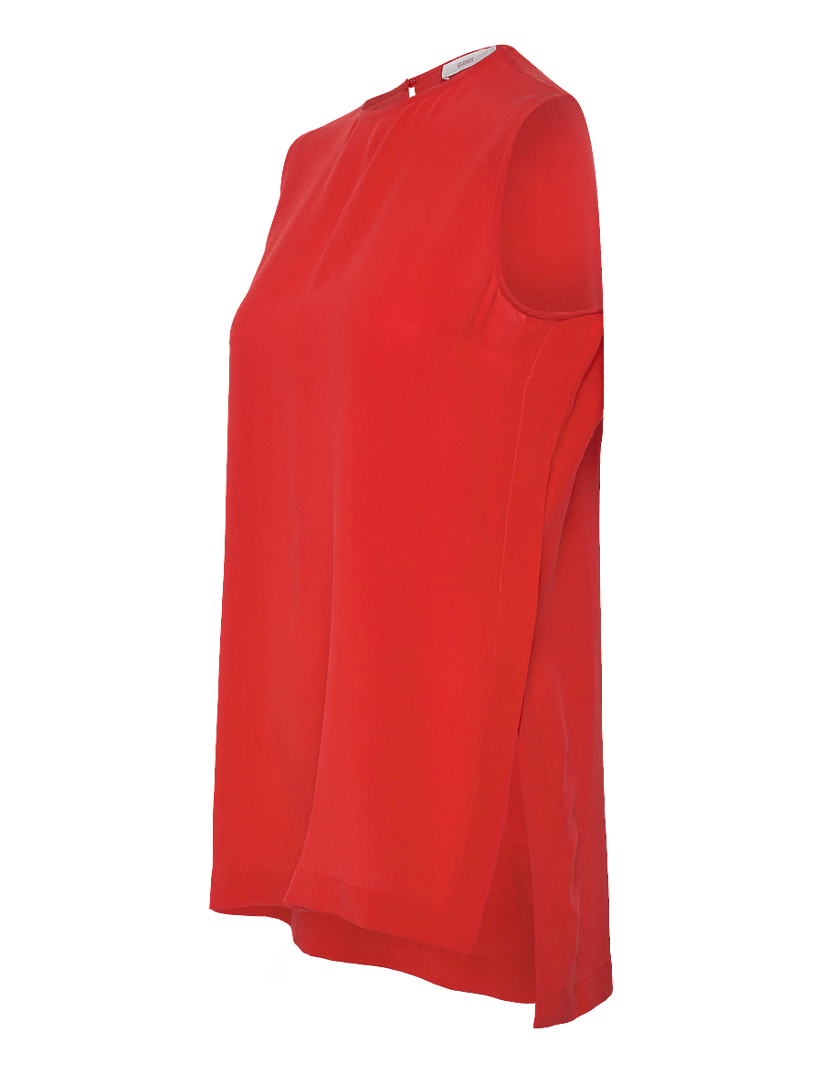 Closed - SLIT TOP SHIRTS & BLOUSES FIERY RED - varrukateta pluusid - fiery red - 3