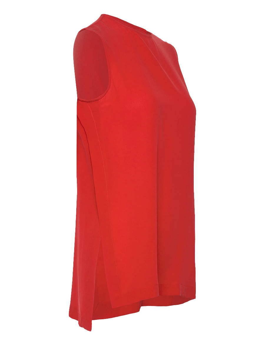 Closed - SLIT TOP SHIRTS & BLOUSES FIERY RED - varrukateta pluusid - fiery red - 4