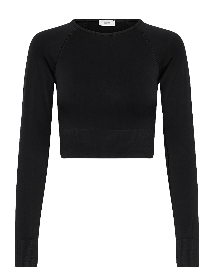 Closed - WOMEN CROPPED RAGLAN LONGSLEEVE T-SHIRTS BLACK - crop-tops - black - 1
