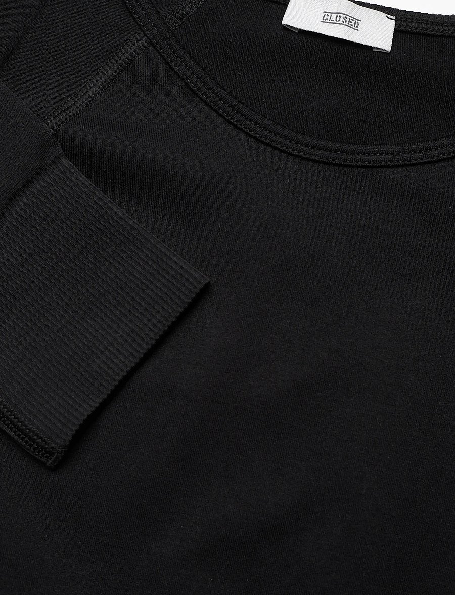 Closed - WOMEN CROPPED RAGLAN LONGSLEEVE T-SHIRTS BLACK - crop-tops - black - 5