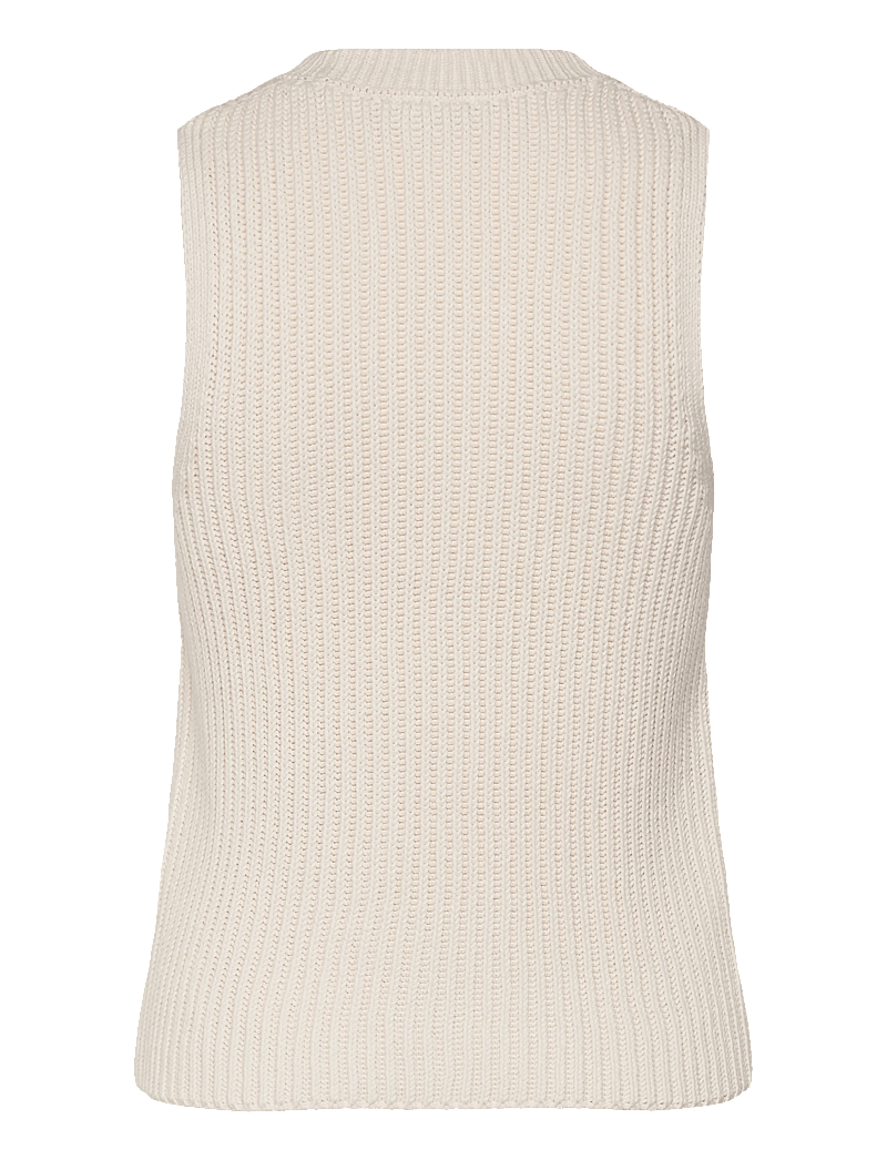 Closed - WOMEN CREW NECK RACER TOP KNITS ECRU - Ärmellose tops - ecru - 1