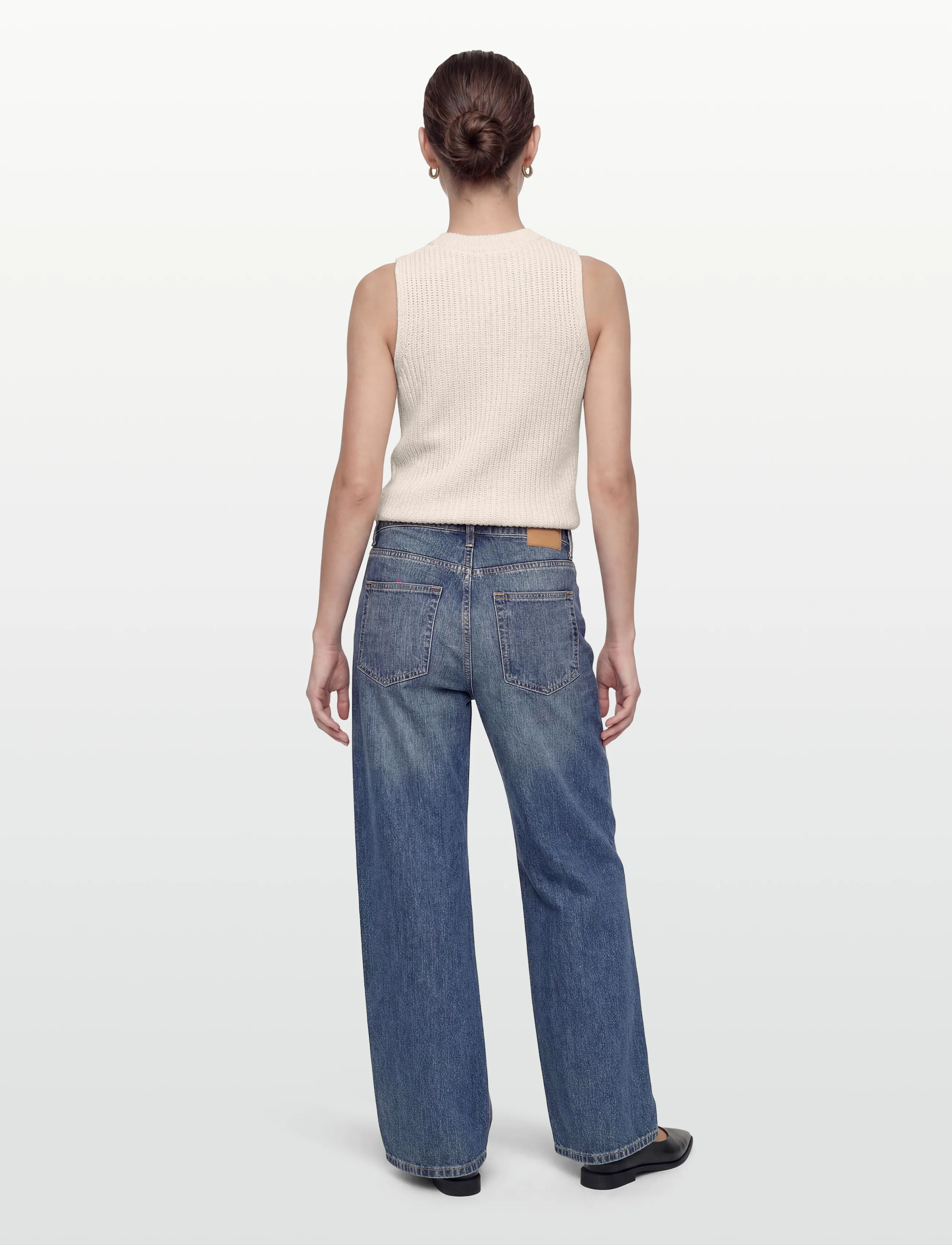 Closed - WOMEN CREW NECK RACER TOP KNITS ECRU - džemperi - ecru - 4