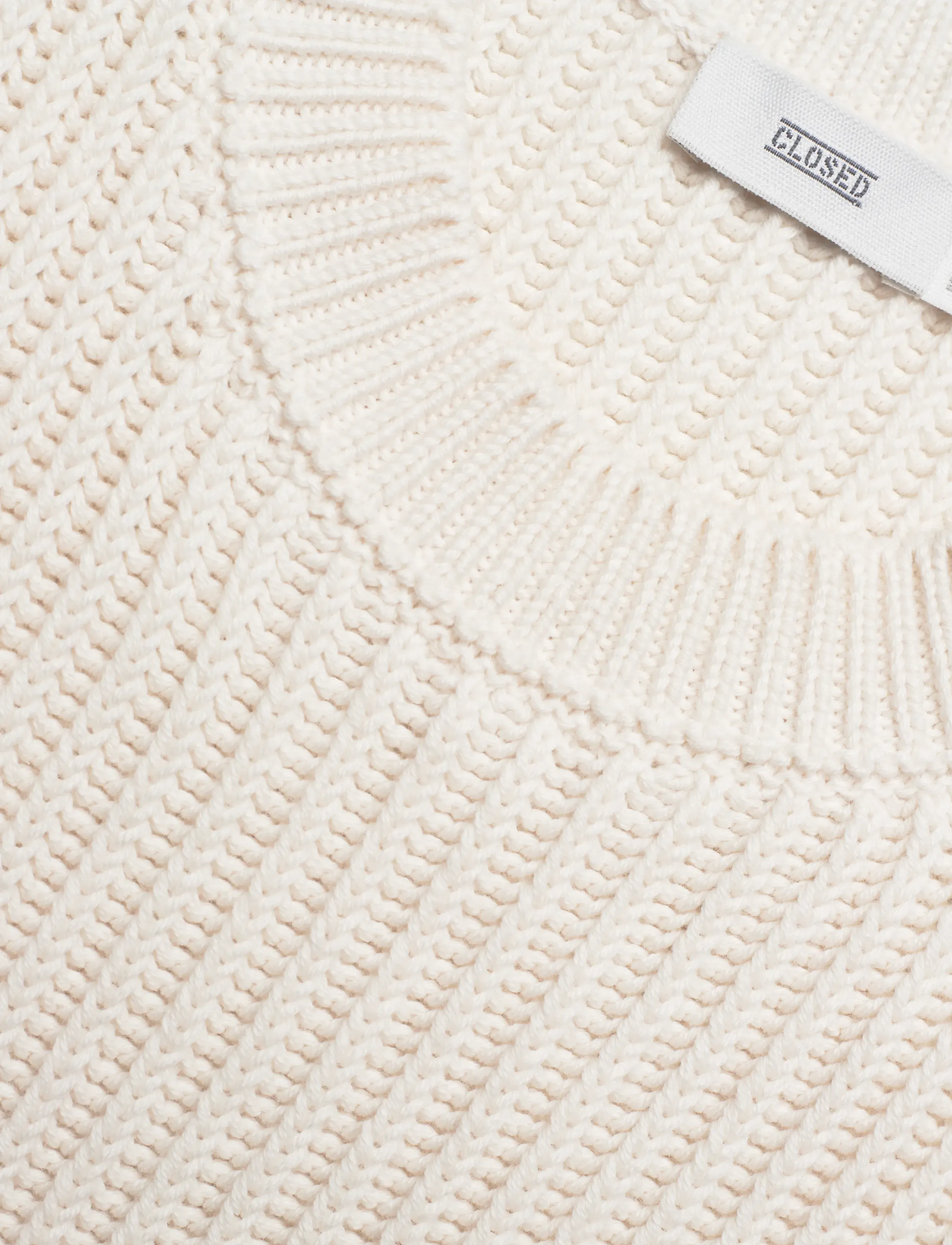 Closed - WOMEN CREW NECK RACER TOP KNITS ECRU - džemperi - ecru - 5