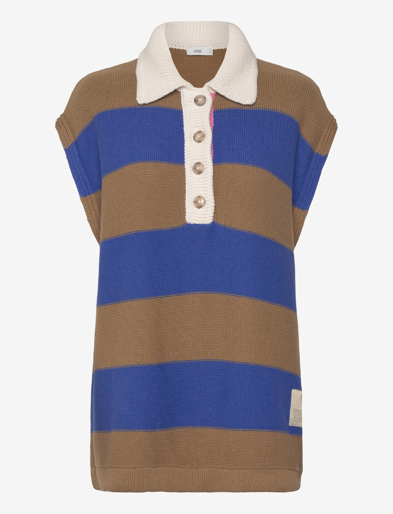 Closed - SLEEVELESS POLO KNITS ECRU - knitted vests - ecru - 0