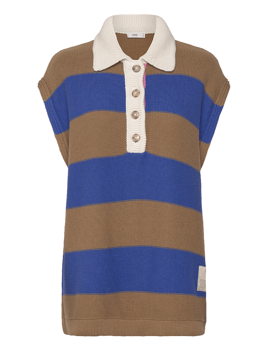 Closed - SLEEVELESS POLO KNITS ECRU - stickade västar - ecru - 1