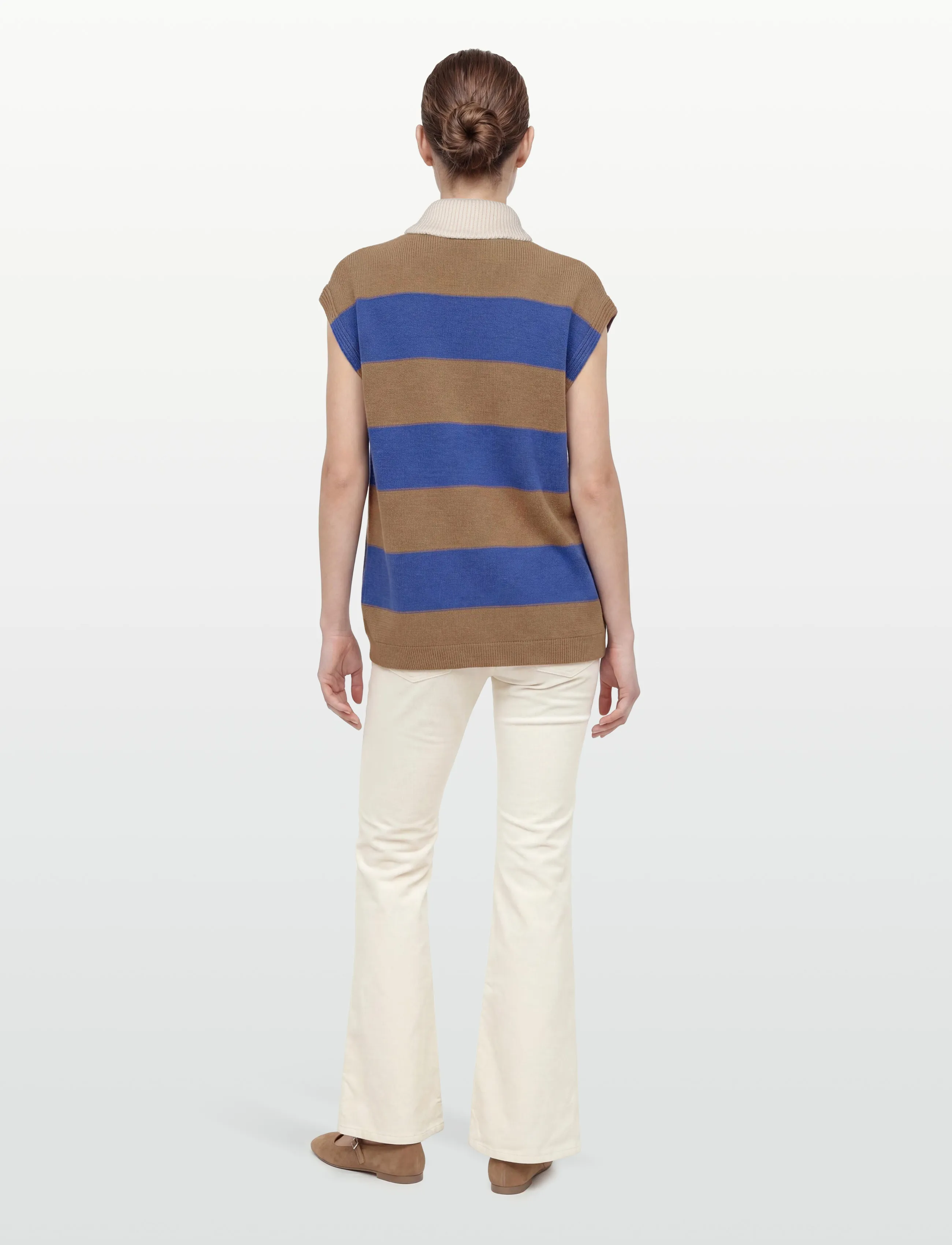 Closed - SLEEVELESS POLO KNITS ECRU - kootud vestid - ecru - 4